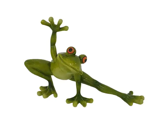 Dekofigur Frosch hockend 28 x 20 cm grün 