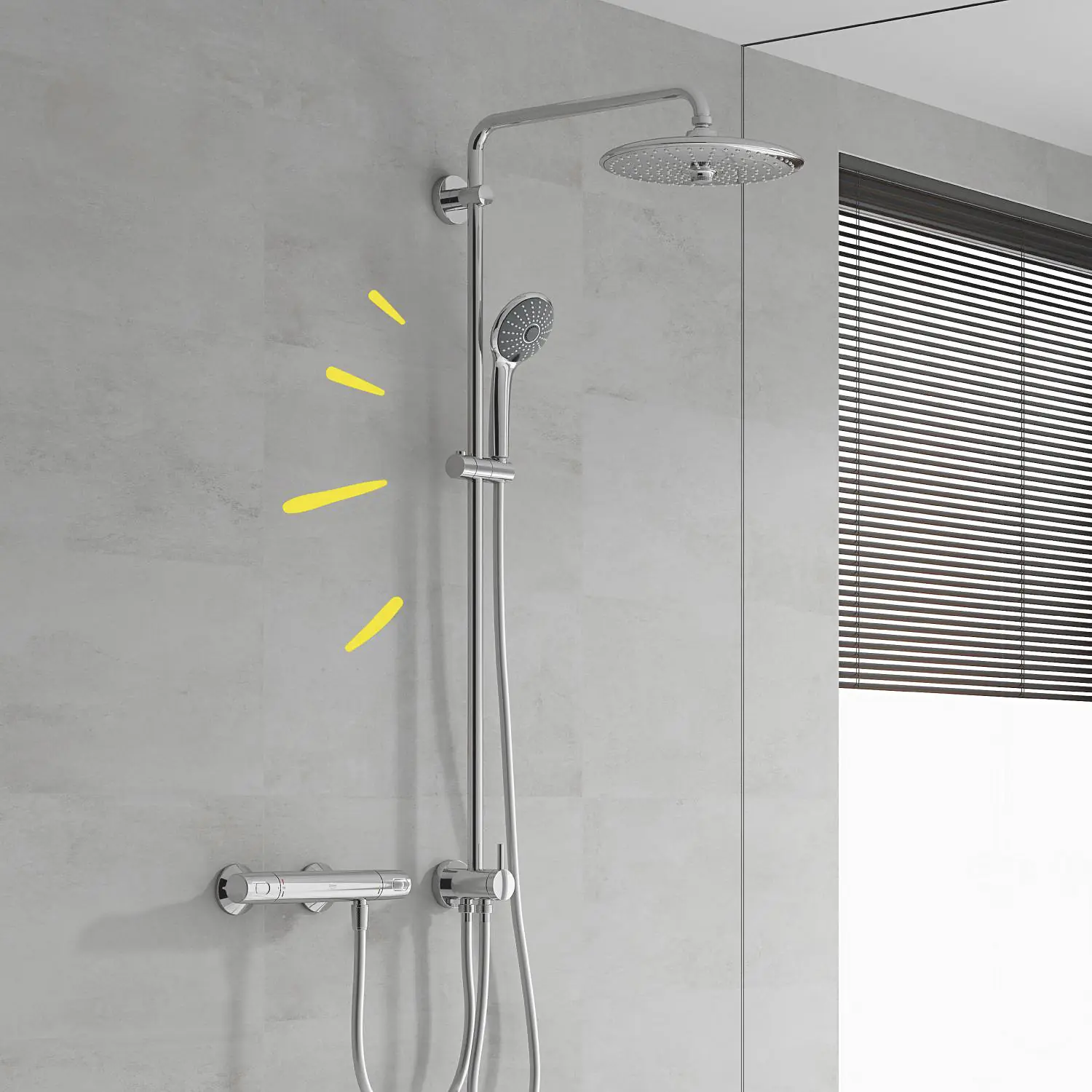 Grohe Kopfbrausesystem Vitalio Joy 260 verchromt, mit Umstellung