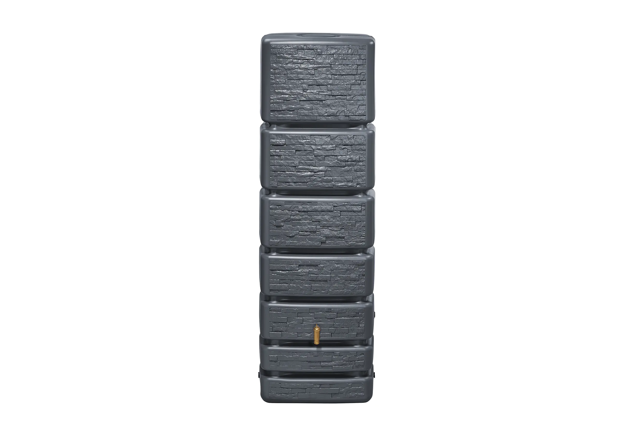 4rain Regenwasser-Wandtank Slim Stone Decor graphite grey 350 L