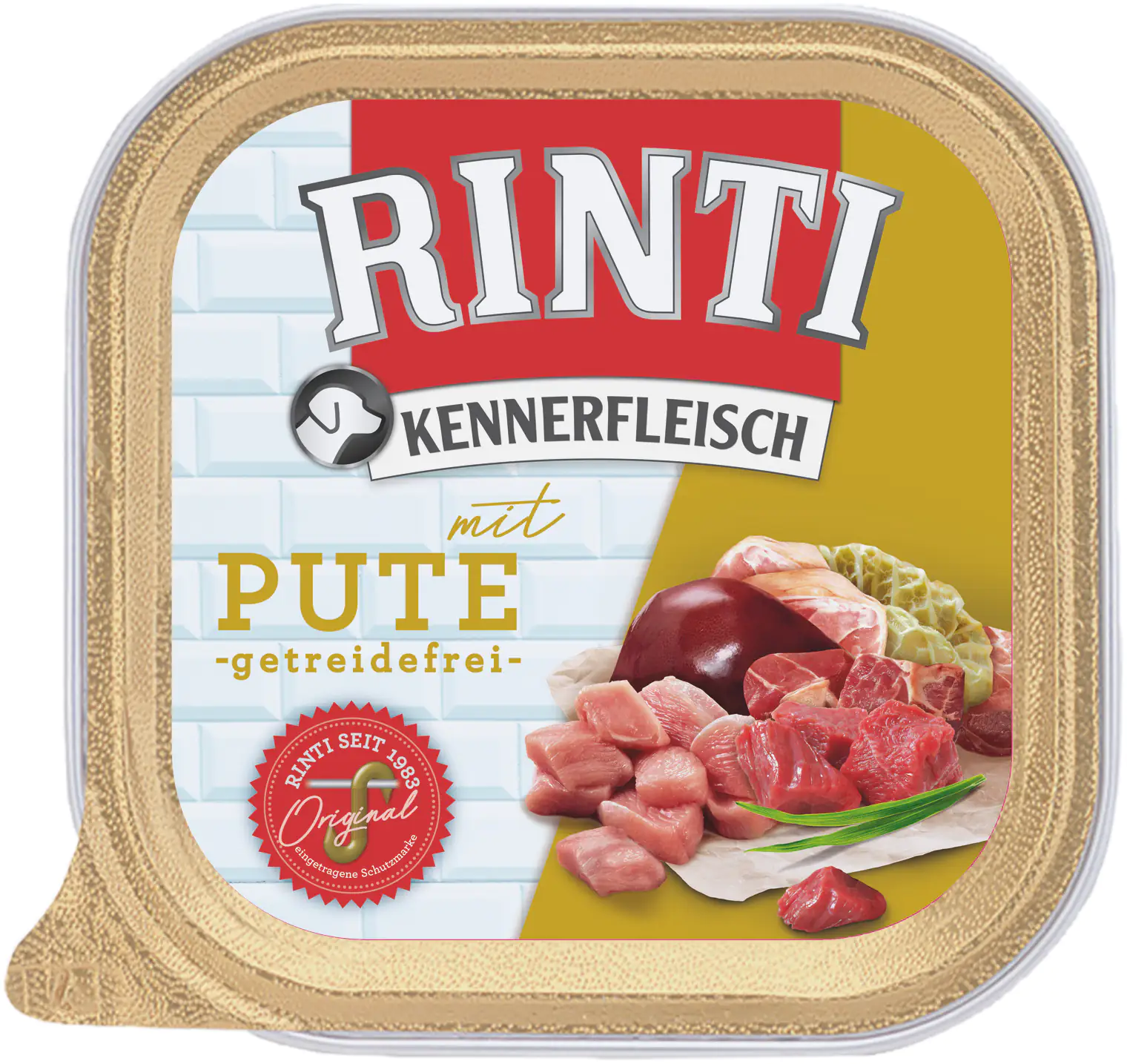 Rinti Kennerfleisch Hundenassfutter Adult getreidefrei 300 g Pute