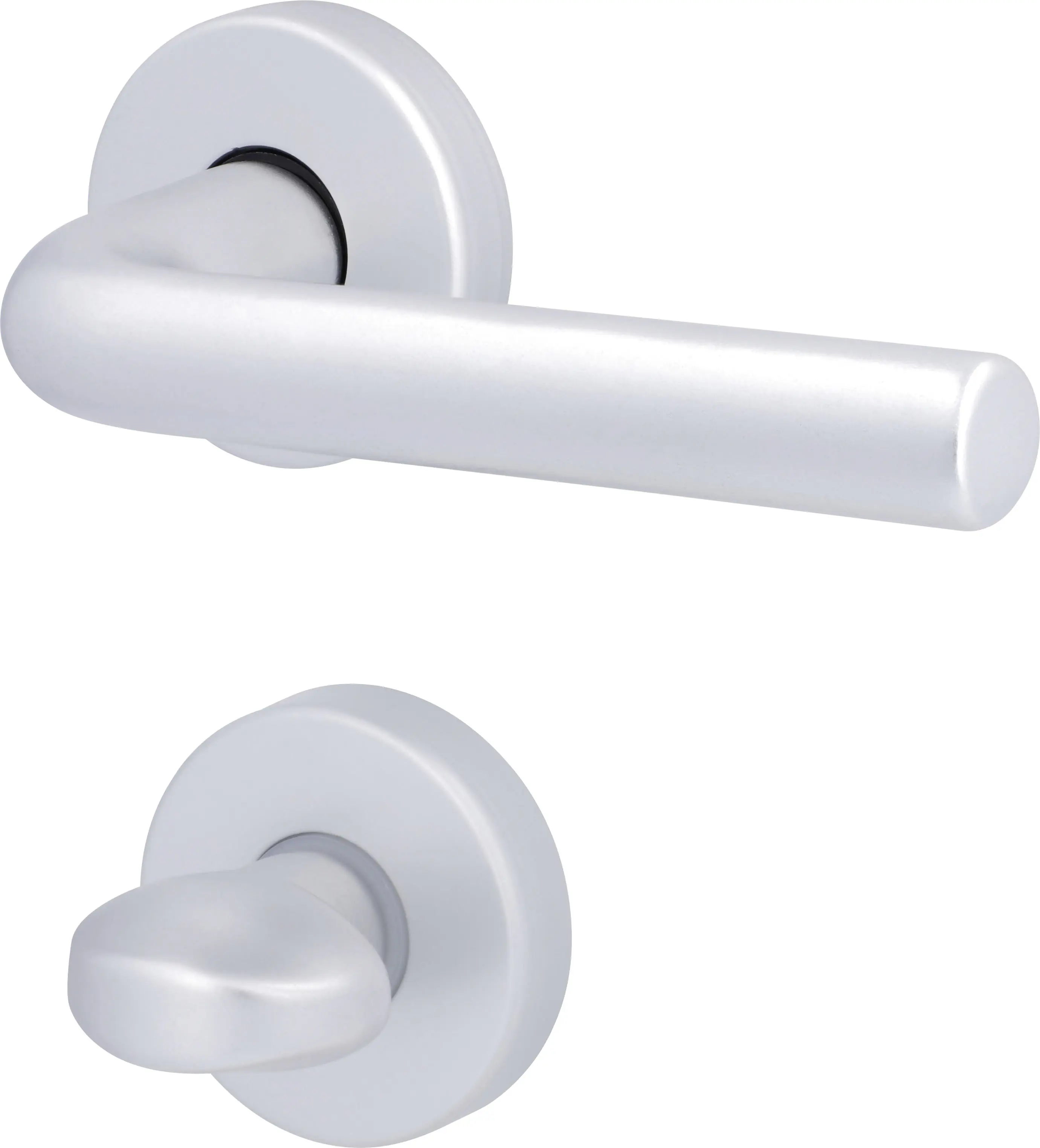 Südmetall WC-Türgriff-Garnitur Rosette Anika Aluminium F1 eloxiert Ø 52 mm