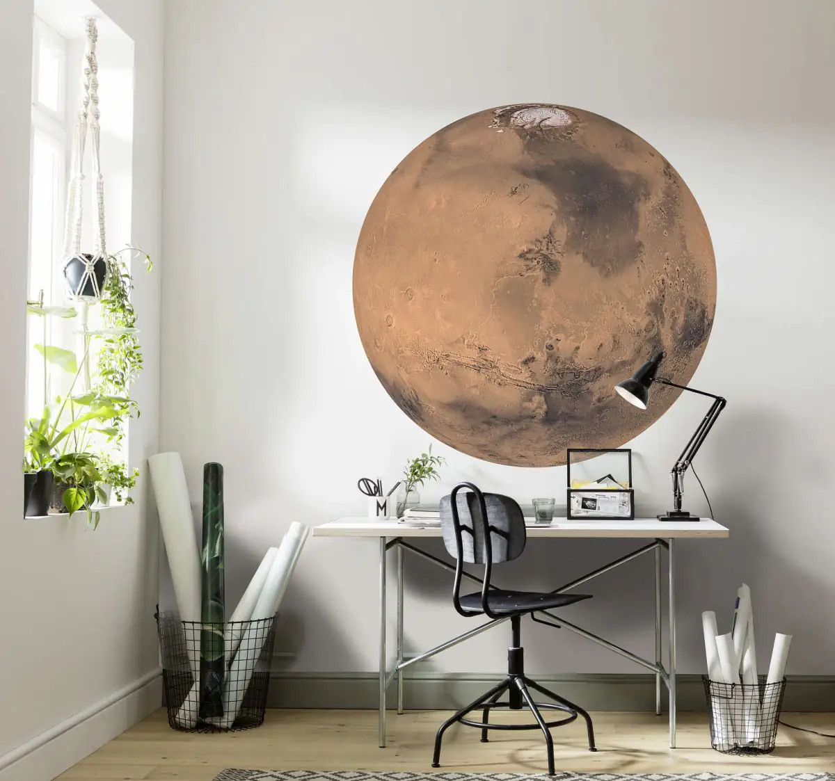 Komar Vlies Fototapete Dot Mars Ø 125 cm, selbstklebend