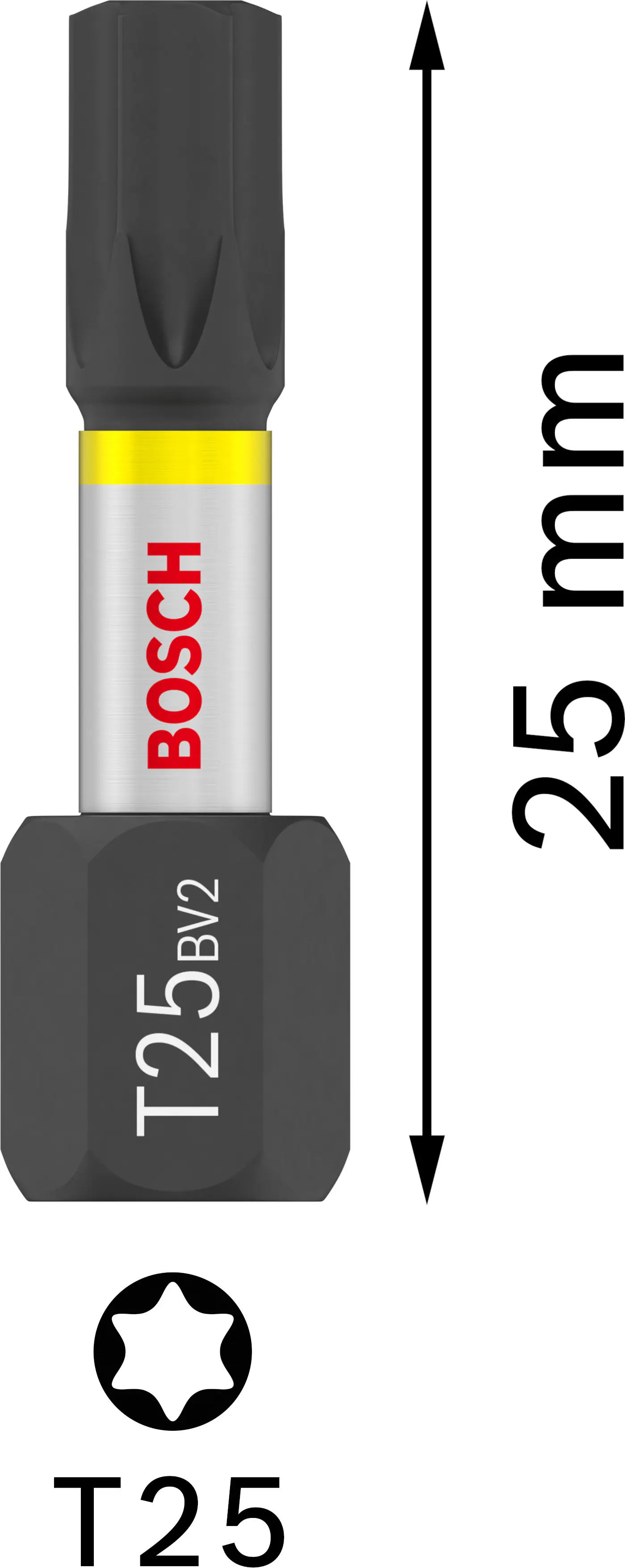Bosch PRO Impact Bit T25 25 mm 25-teilig
