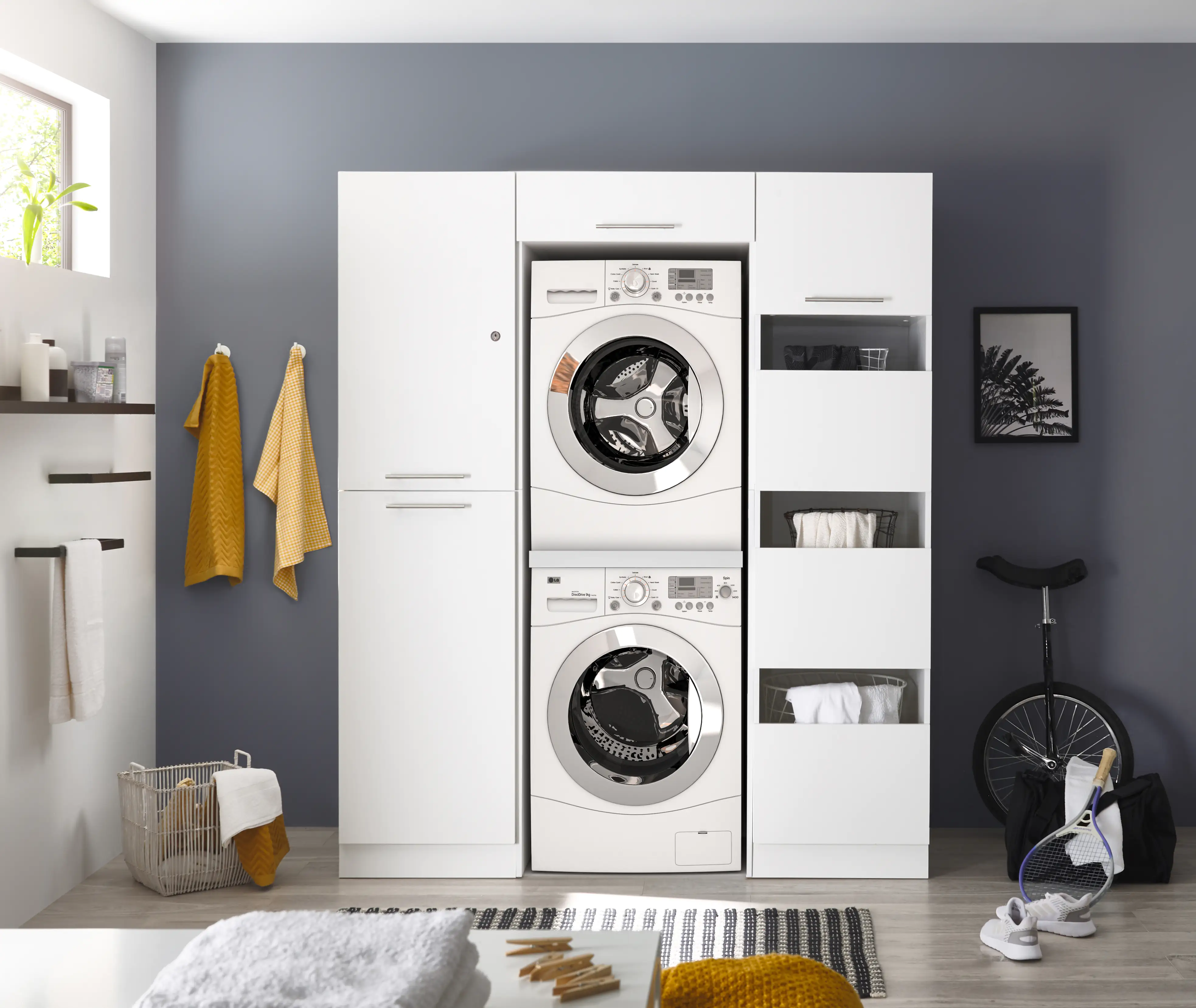 Respekta Waschmaschinenschrank Clara Waschmaschinenumbauschrank HWRSET10
