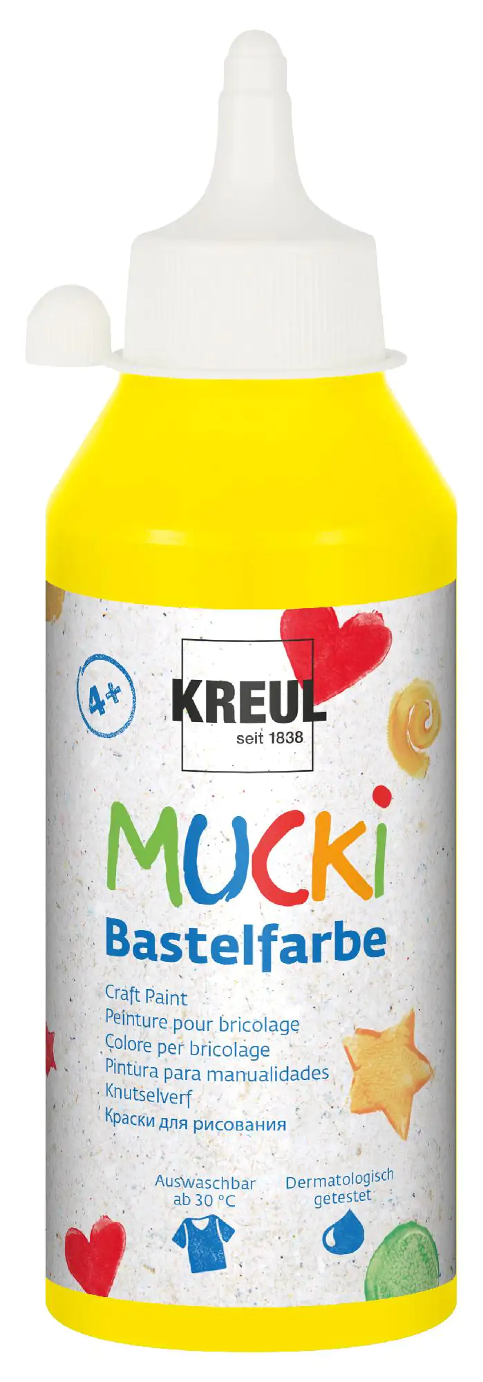 Kreul Mucki Bastelfarbe primärgelb 250 ml
