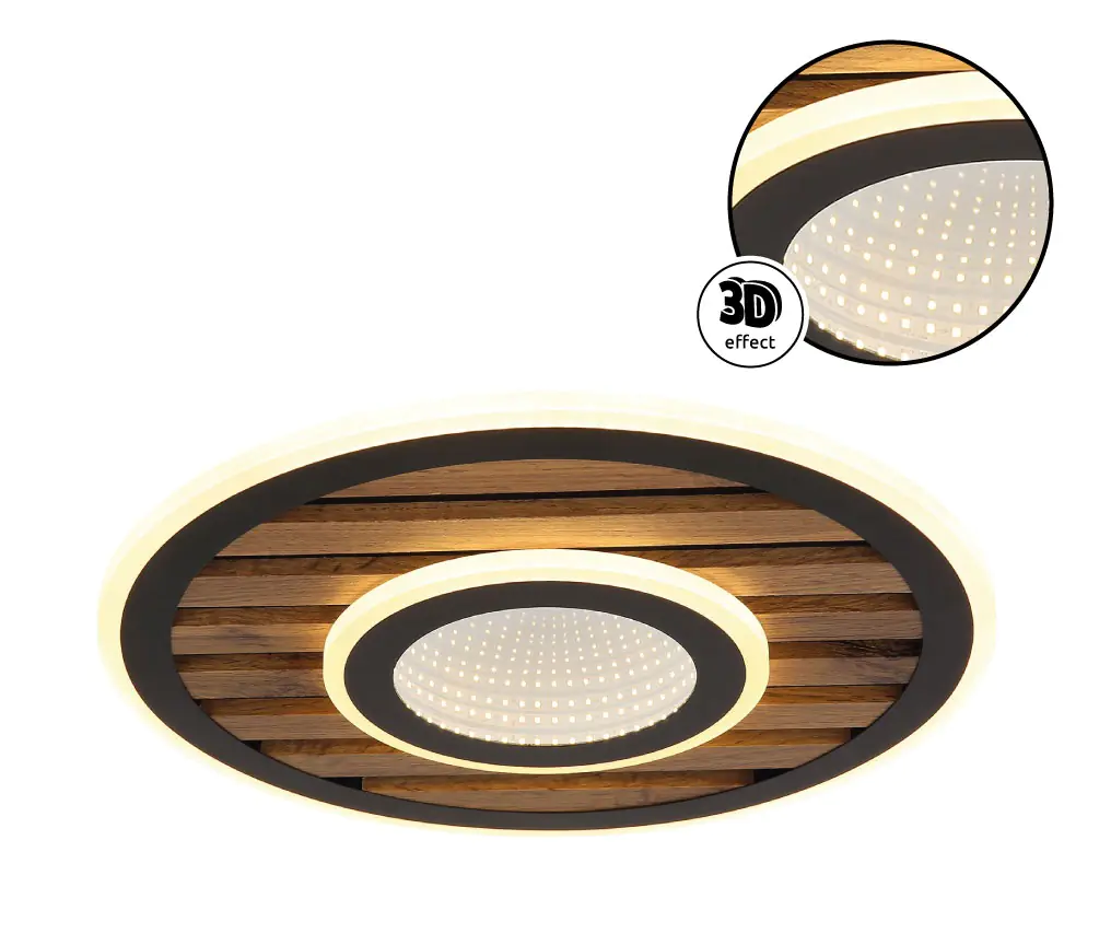 Globo LED Deckenleuchte Woody Ø 40 cm