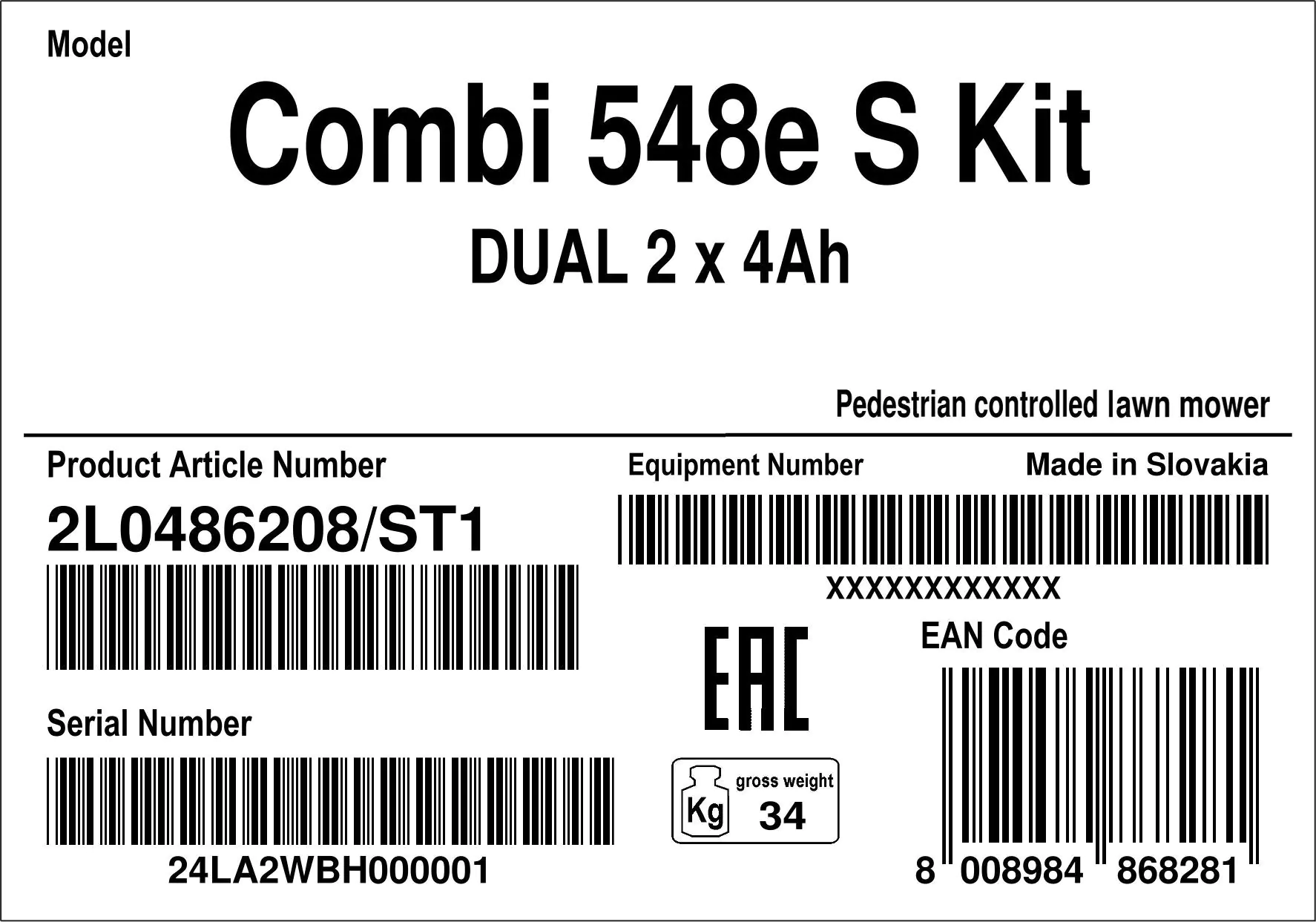 Stiga Akku-Rasenmäher Combi 548e 46 cm Schnittbreite inkl. 2 x 4 Ah Akku u. Ladegerät