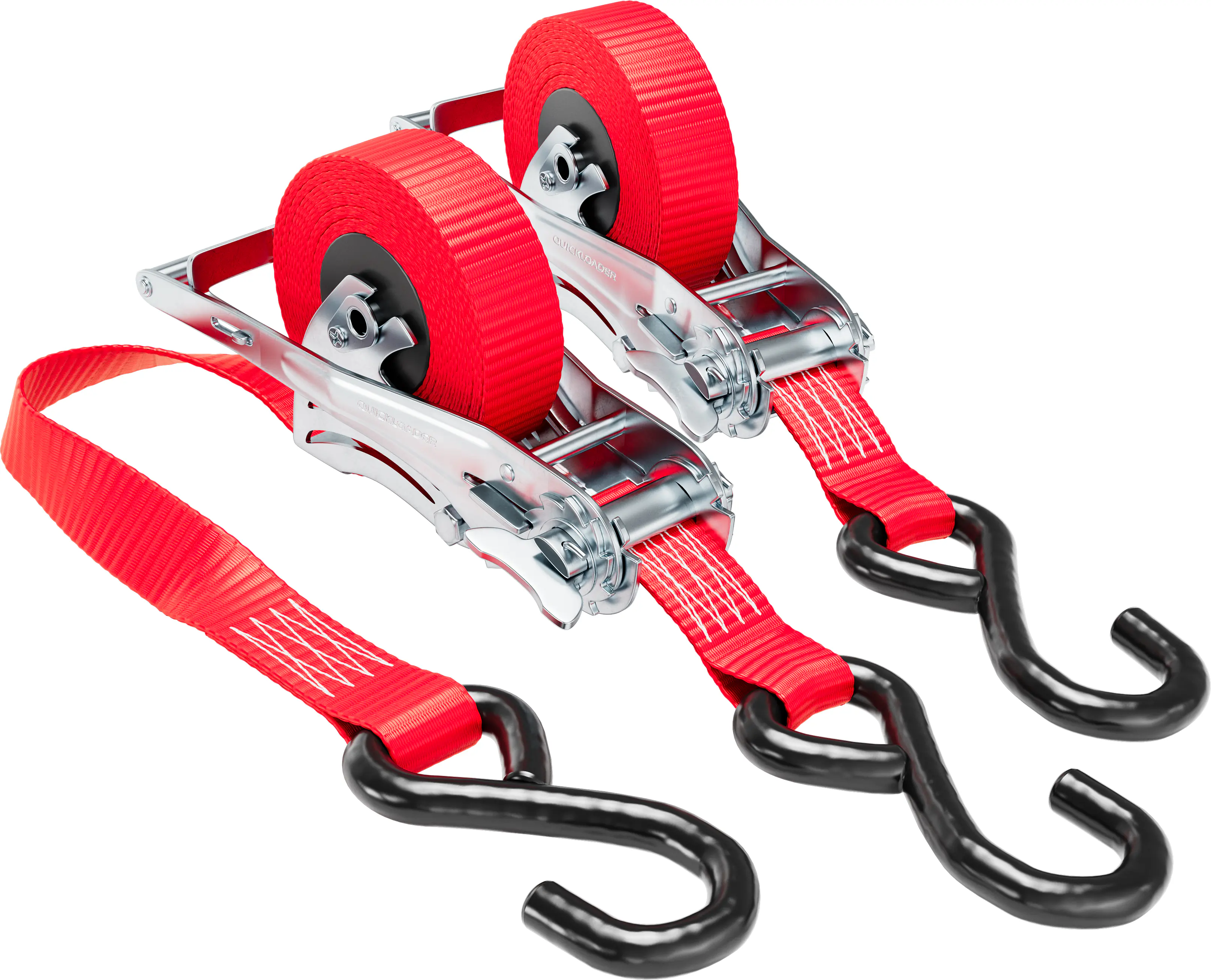 QUICKLOADER® Spanngurt Retractable 25 mm x 4,2 m 2 Stück rot