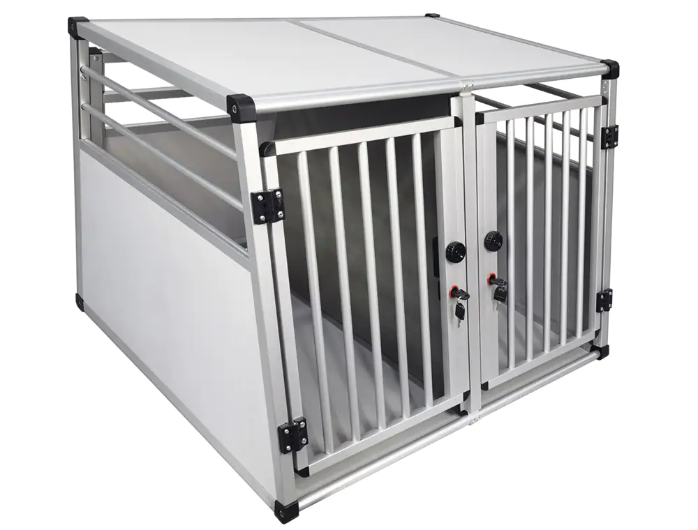 Nobby Hundebox Auto doppelt New Design Alu 92 x 88 cm grau