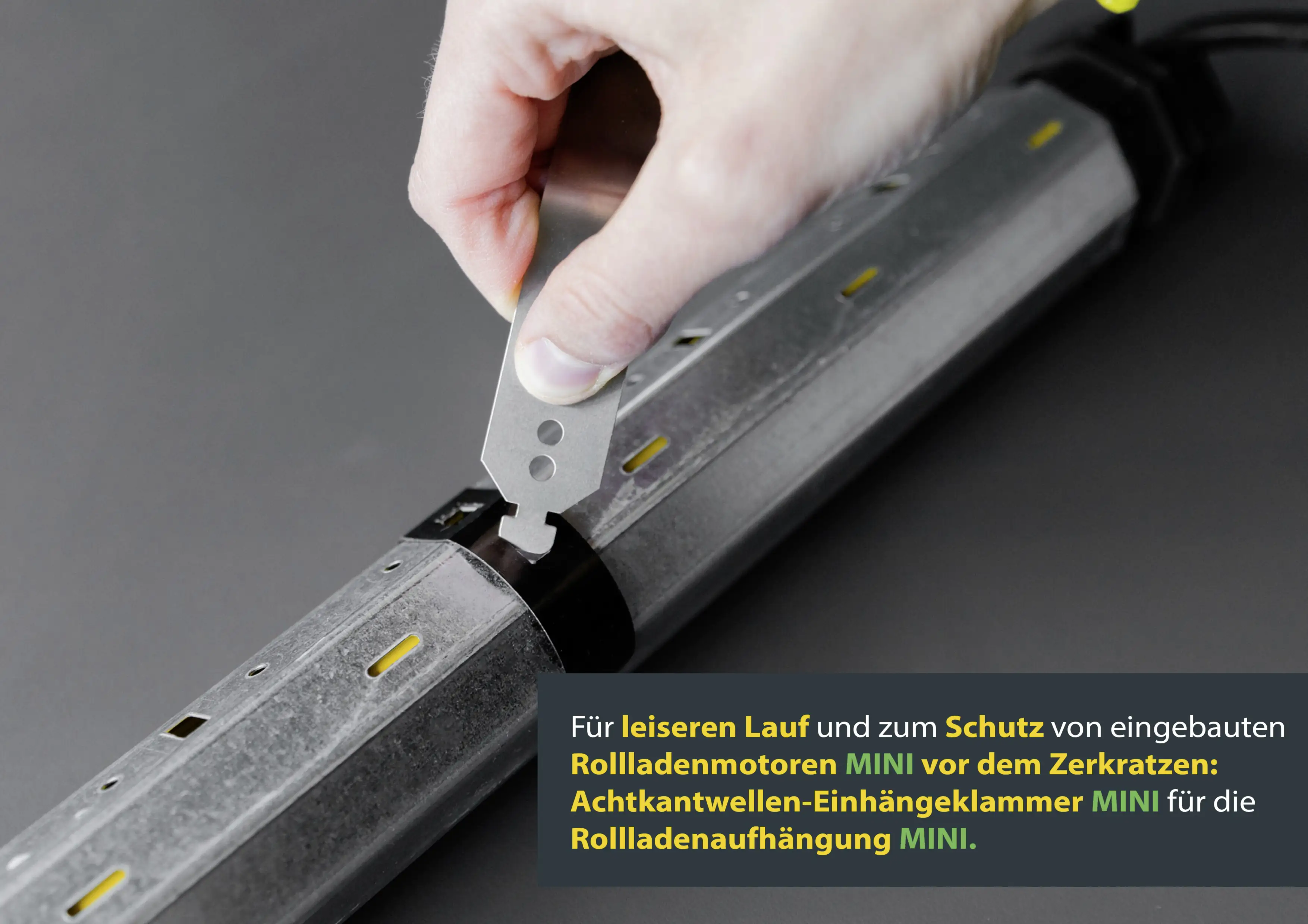 Schellenberg Rollladenaufhängung für System Mini silber