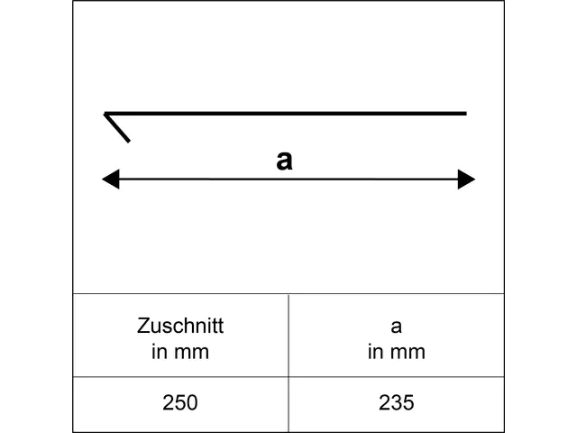 Sarei Traufstreifen ohne Wasserfalz 2000 x 250 mm natur