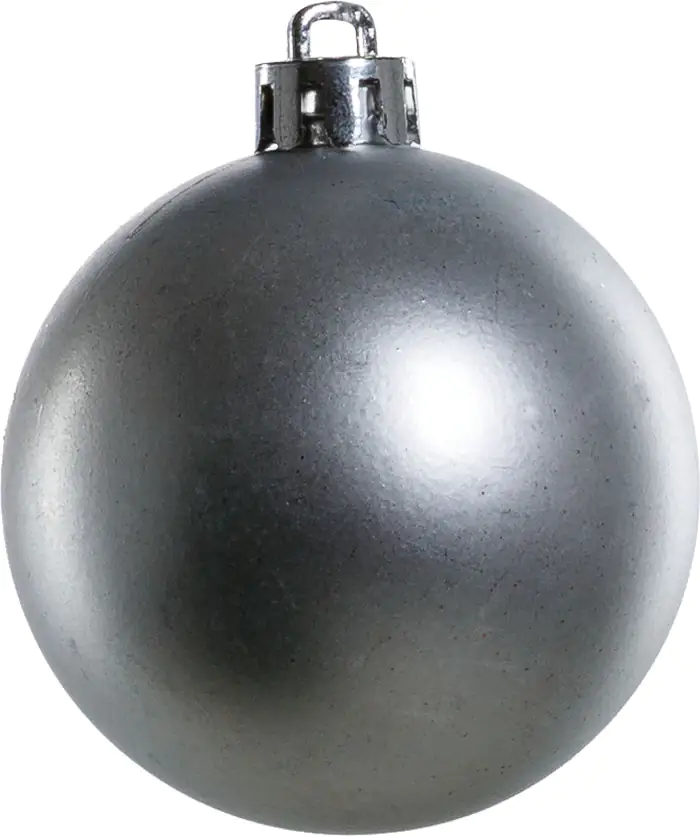 TrendLine Weihnachtskugeln bruchfest, langlebig Ø 5 - 8 cm silber 34 Stück