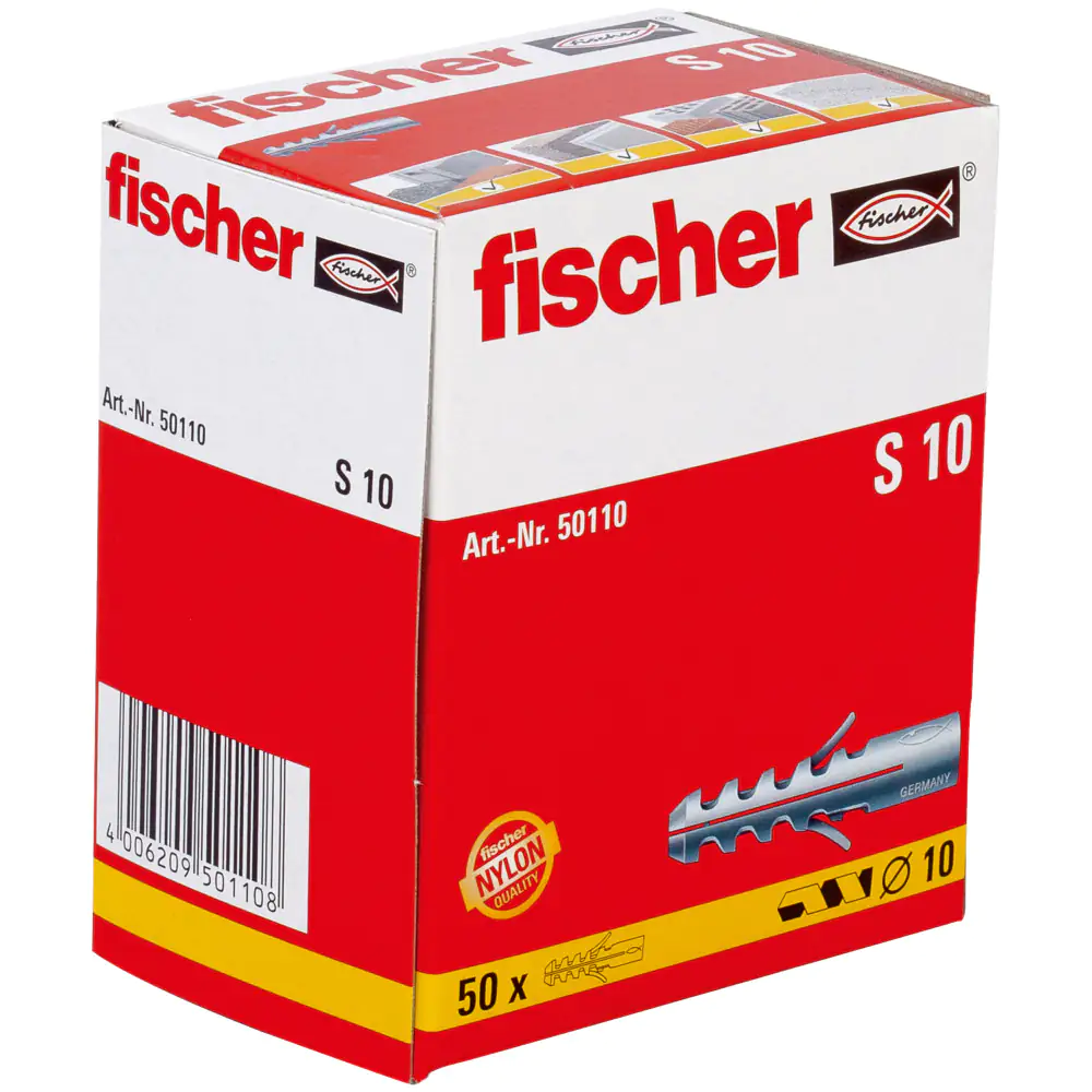 Fischer Dübel S 10.0 x 50 mm - 50 Stück