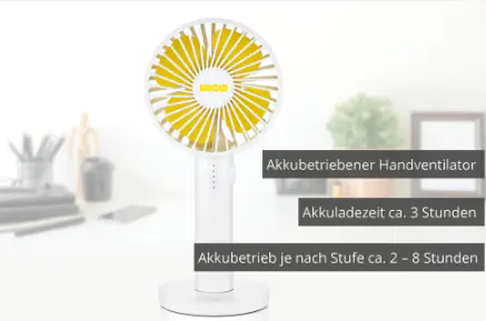 Unold Akku-Handventilator Breezy II grau