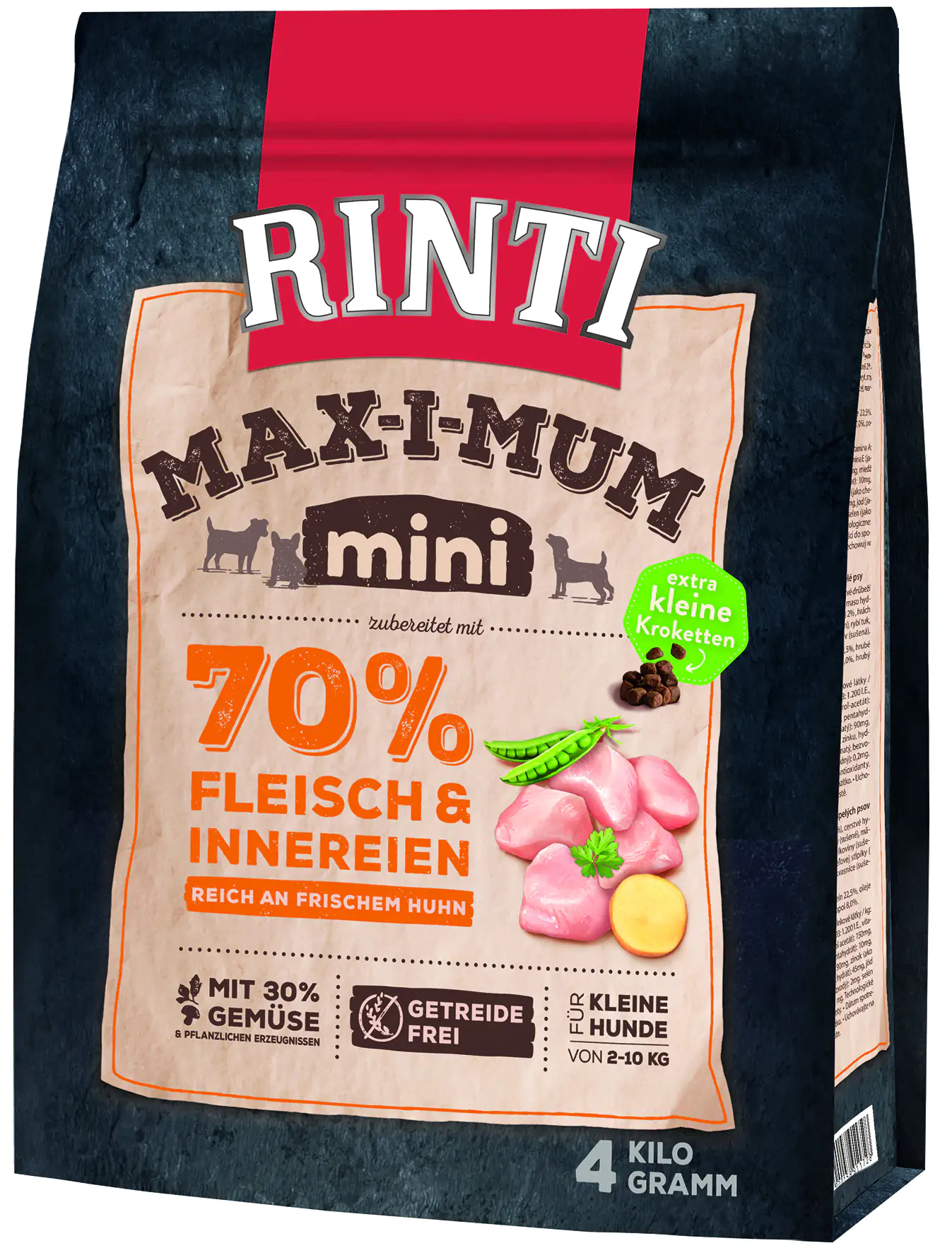 Rinti Max-i-Mum Hundetrockenfutter Adult Mini 4 kg Huhn