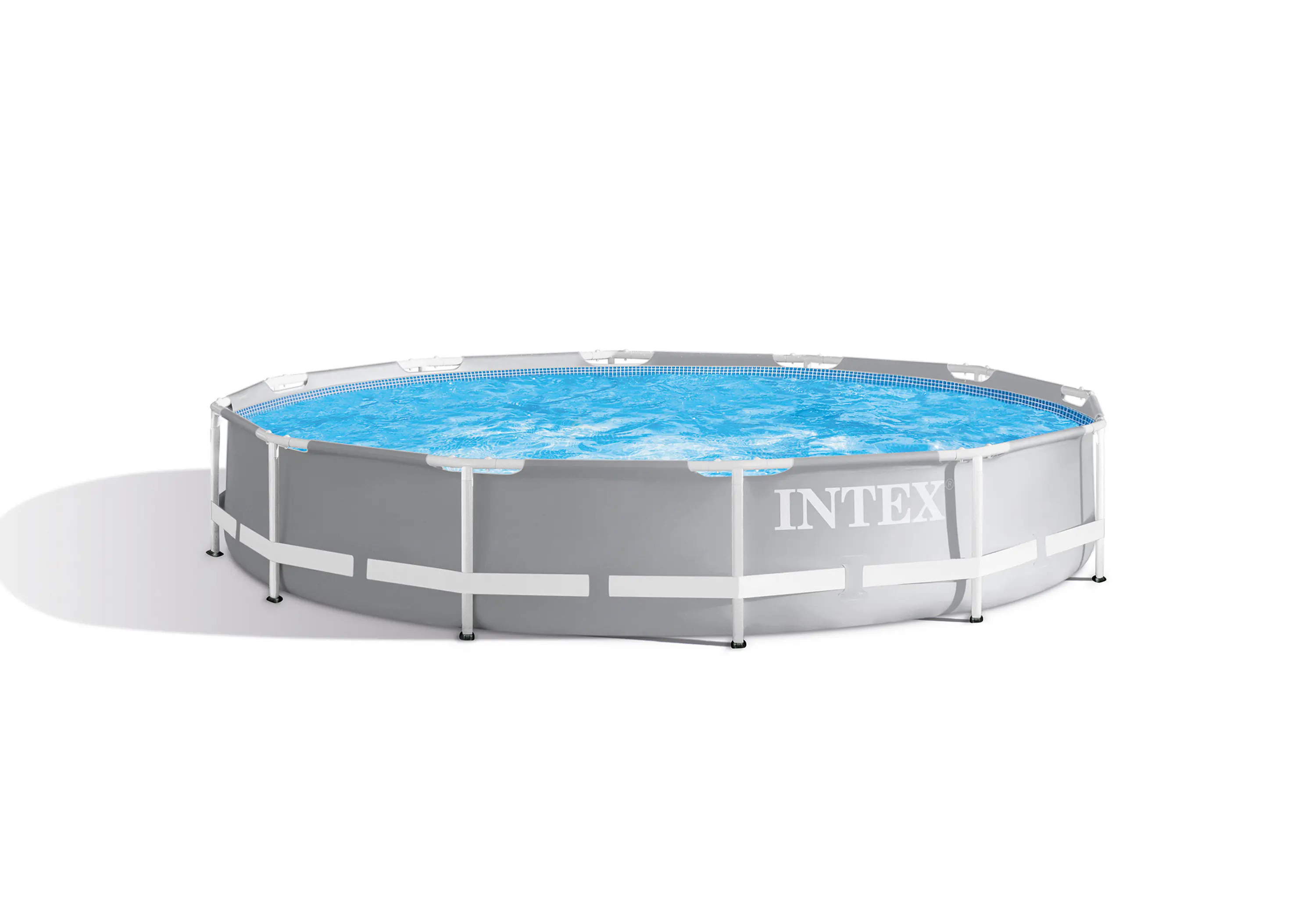 Intex Frame Pool-Set Prism Rondo rund Ø 366 x 76 cm grau