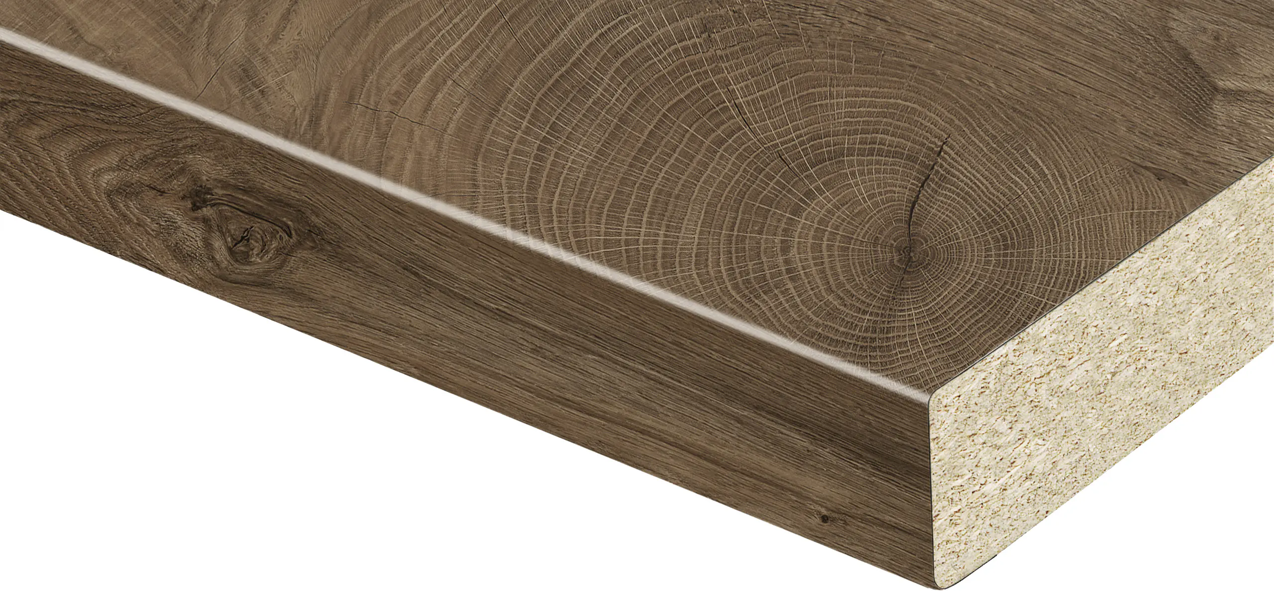 Kaindl Arbeitsplatte 410 x 60 cm 38 mm Eiche Endgrain Cognac
