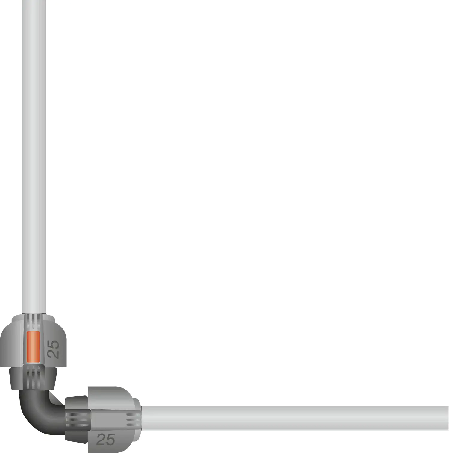 Gardena L-Stück für Sprinkler Quick Easy 25 mm