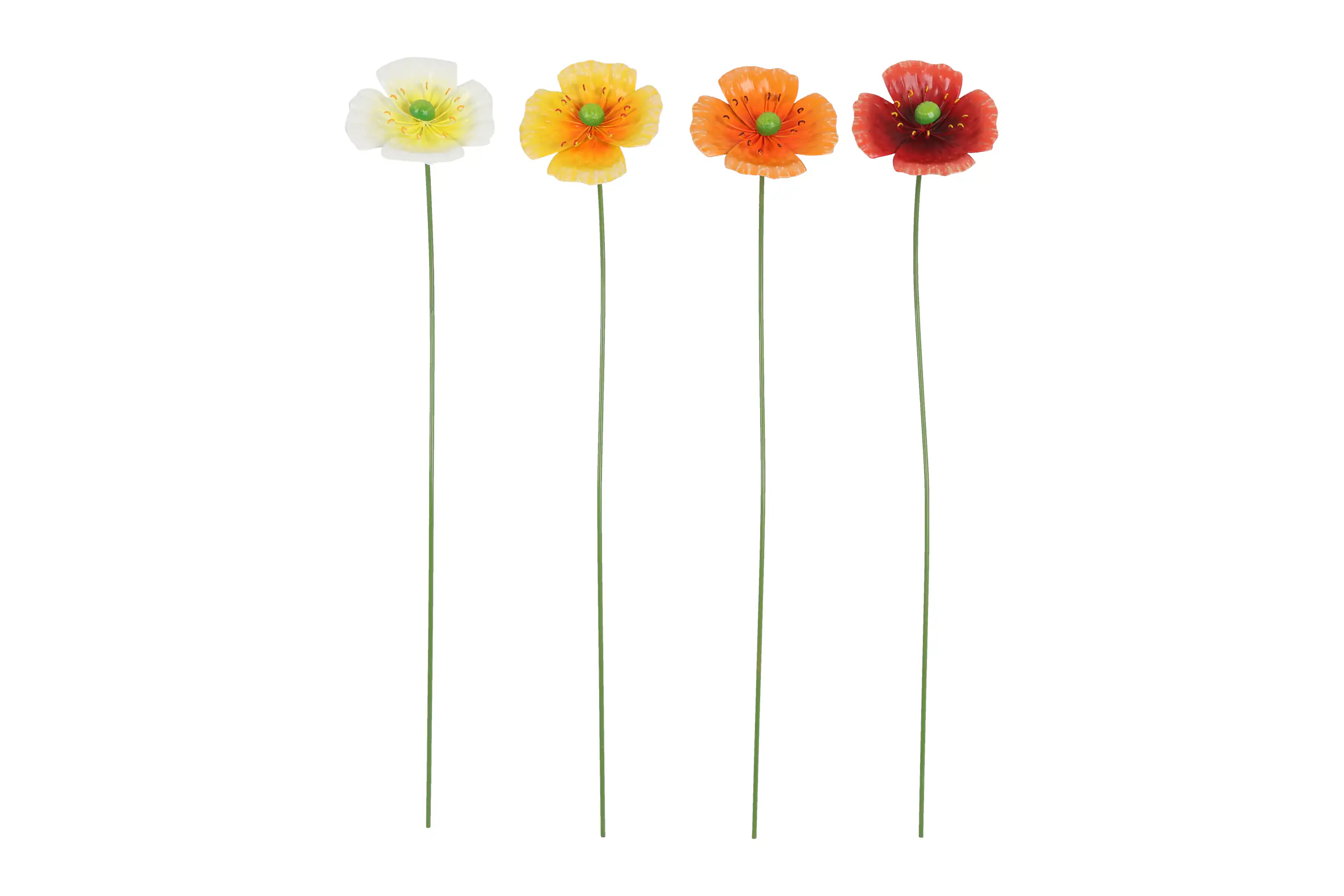 Flamingo Gartenstecker Papaver Metall 10 x 60 cm mehrfarbig