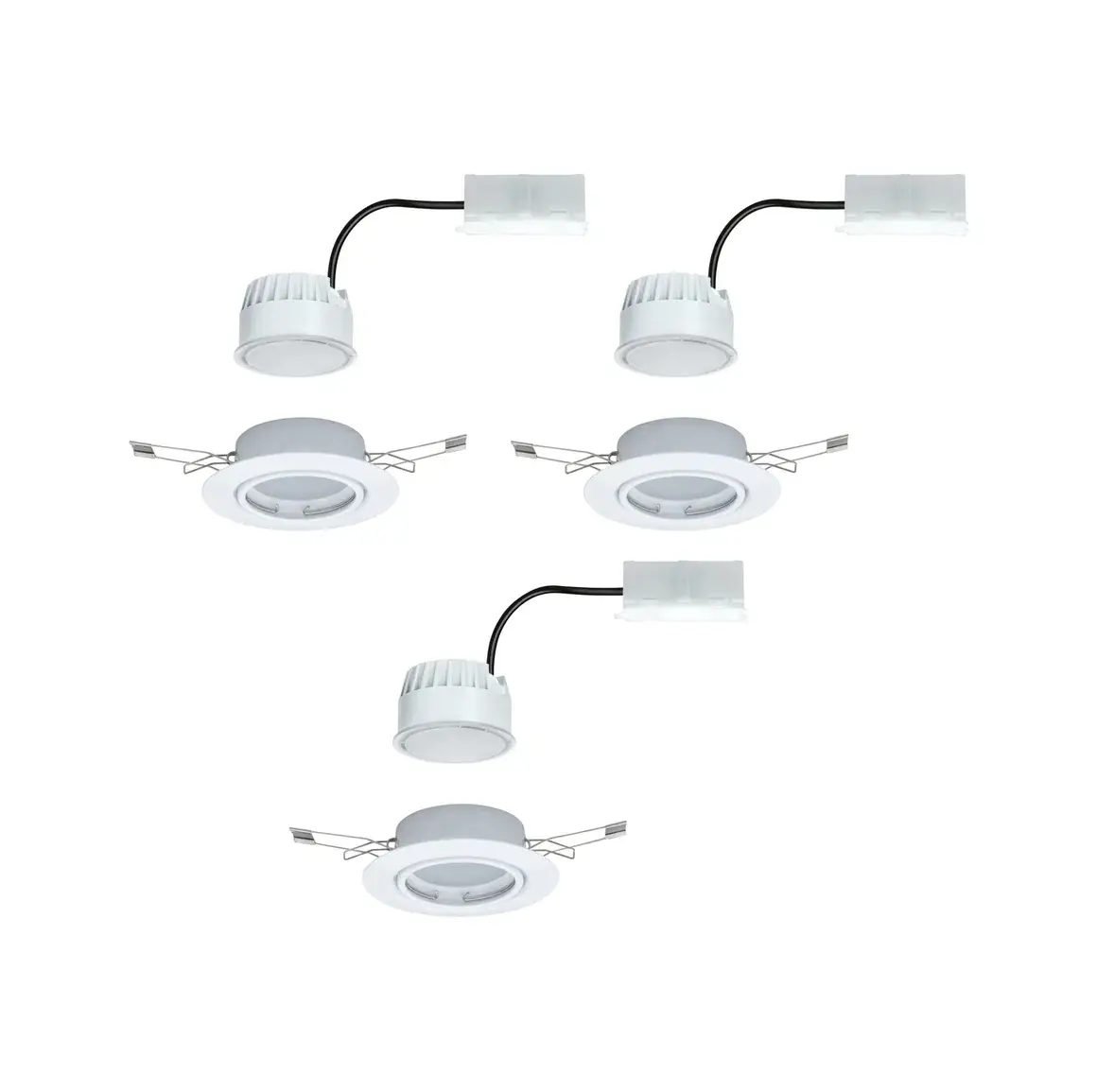 Paulmann LED-Einbauleuchte Base Coin weiß dimmbar & schwenkbar 3er Set