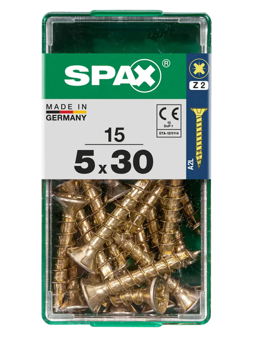 Spax Universalschrauben 5.0 x 30 mm PZ 2 - 15 Stk.