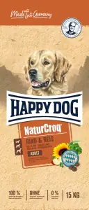 Happy Dog Premium NaturCroq Hundetrockenfutter Adult 15 kg Rind & Reis 