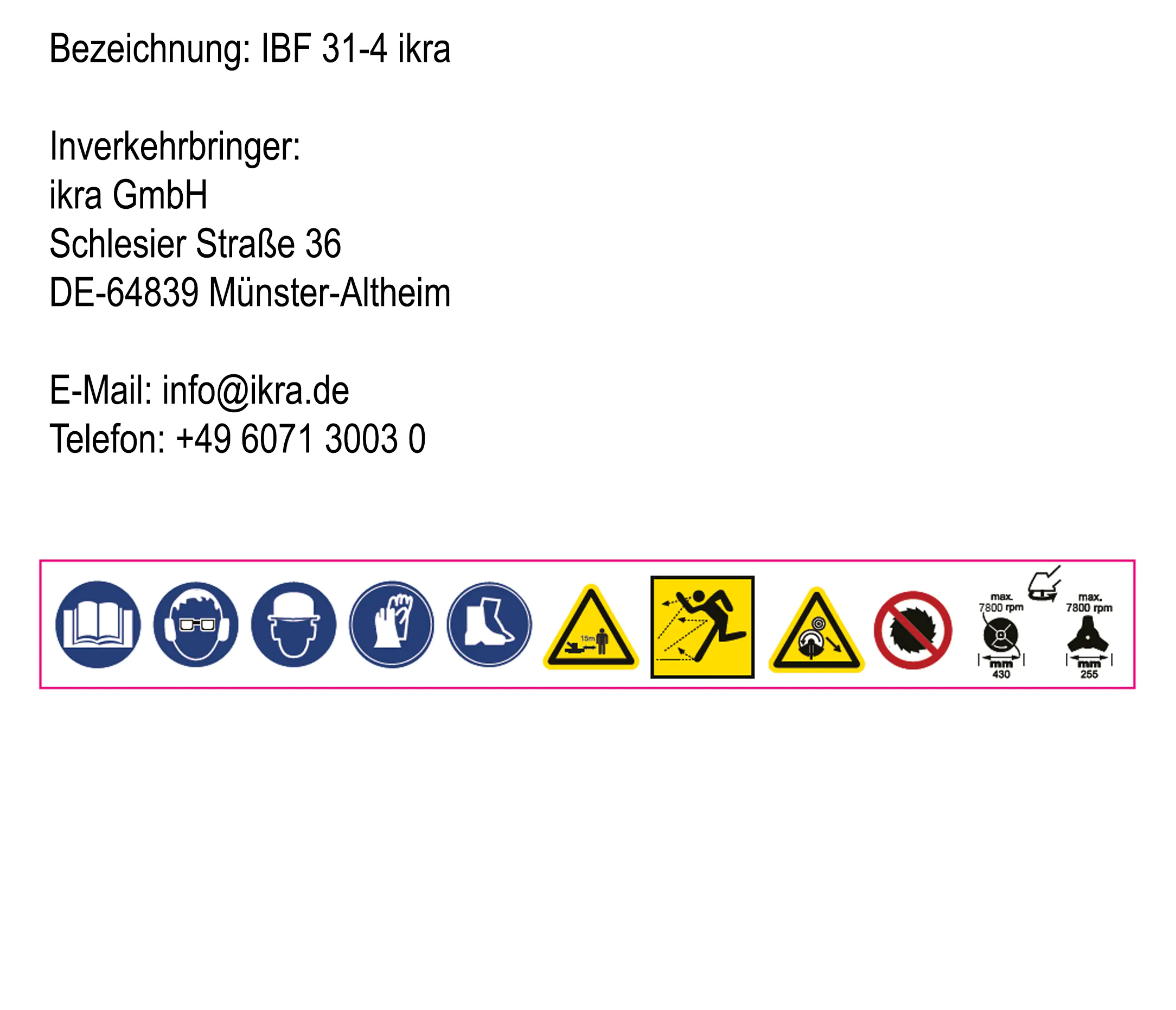 Ikra Benzin-Freischneider IBF 31-4 25,5 / 43 cm Schnittkreis