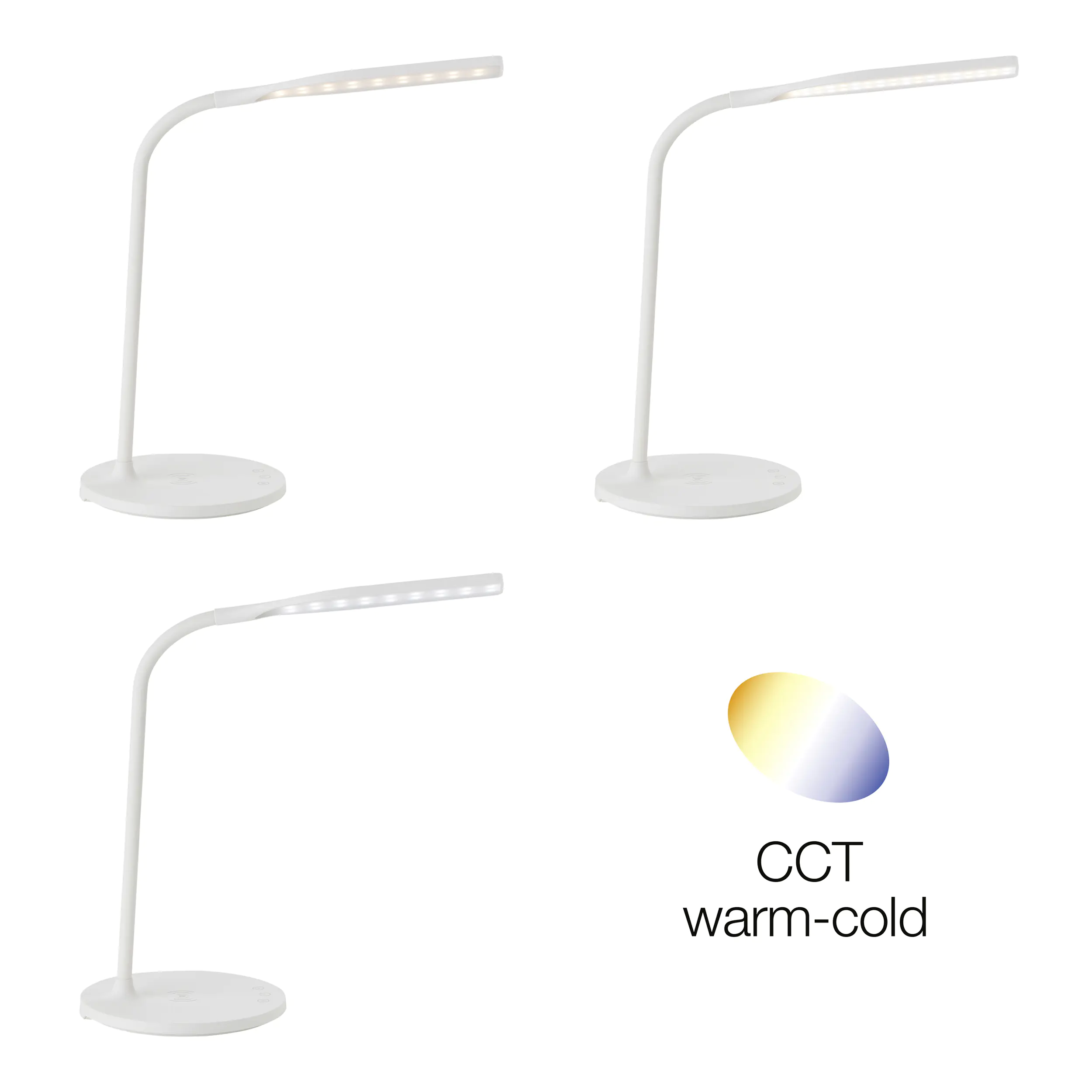 Brilliant LED Tischleuchte Joni weiß 4,5 W dimmbar warmweiß-kaltweiß