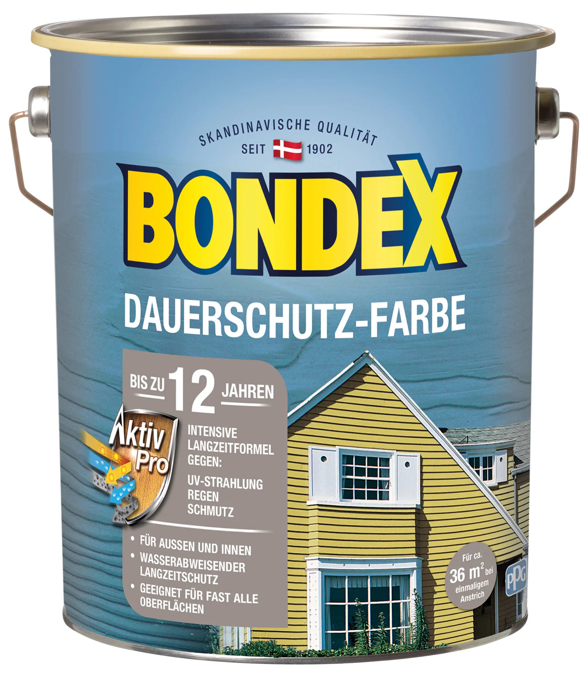 Bondex Dauerschutz-Holzfarbe 4 L schneeweiß