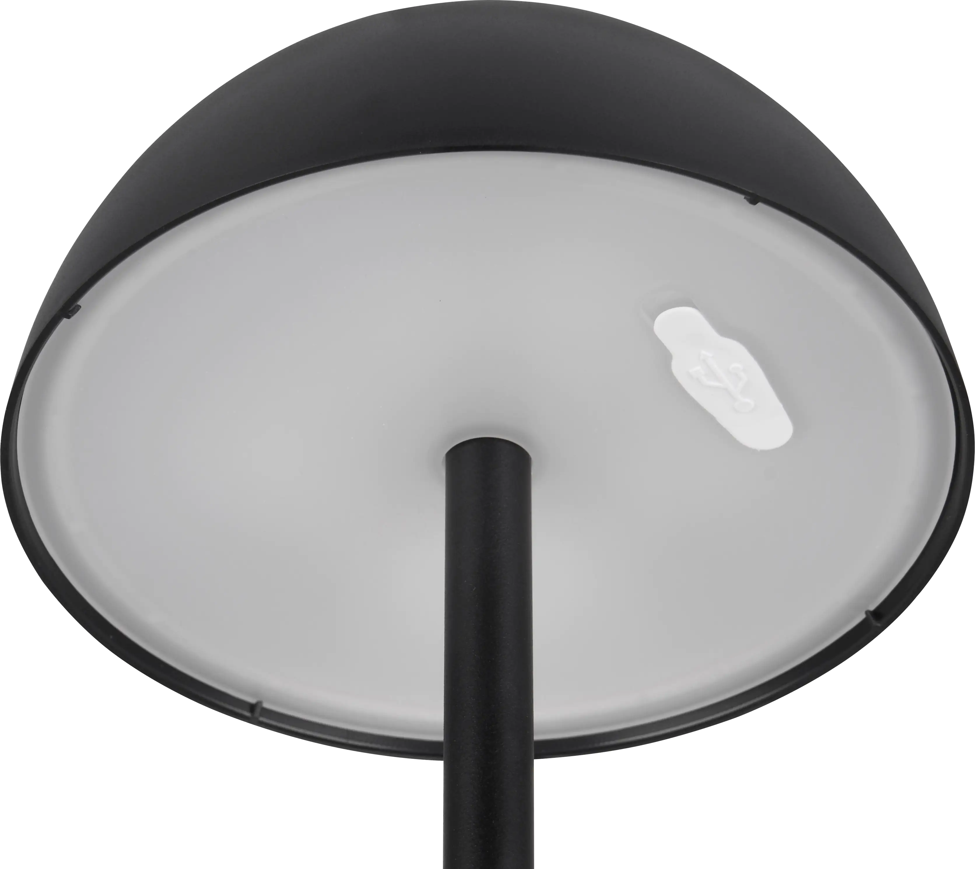 Reality Leuchten LED Akku-Tischleuchte Ricardo schwarz 30 cm warmweiß