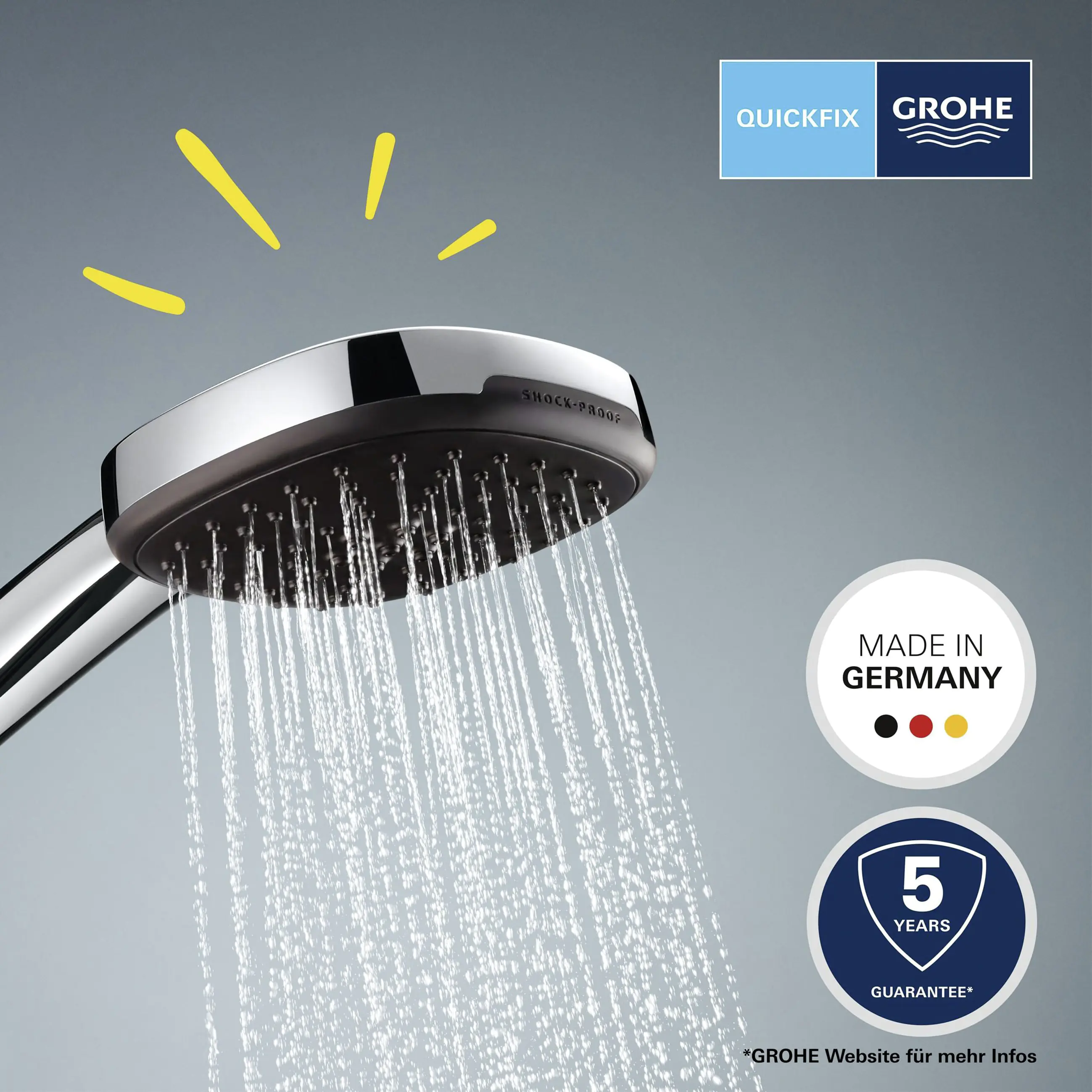 Grohe Handbrause 3 Strahlarten Vitalio Comfort 110 chrom