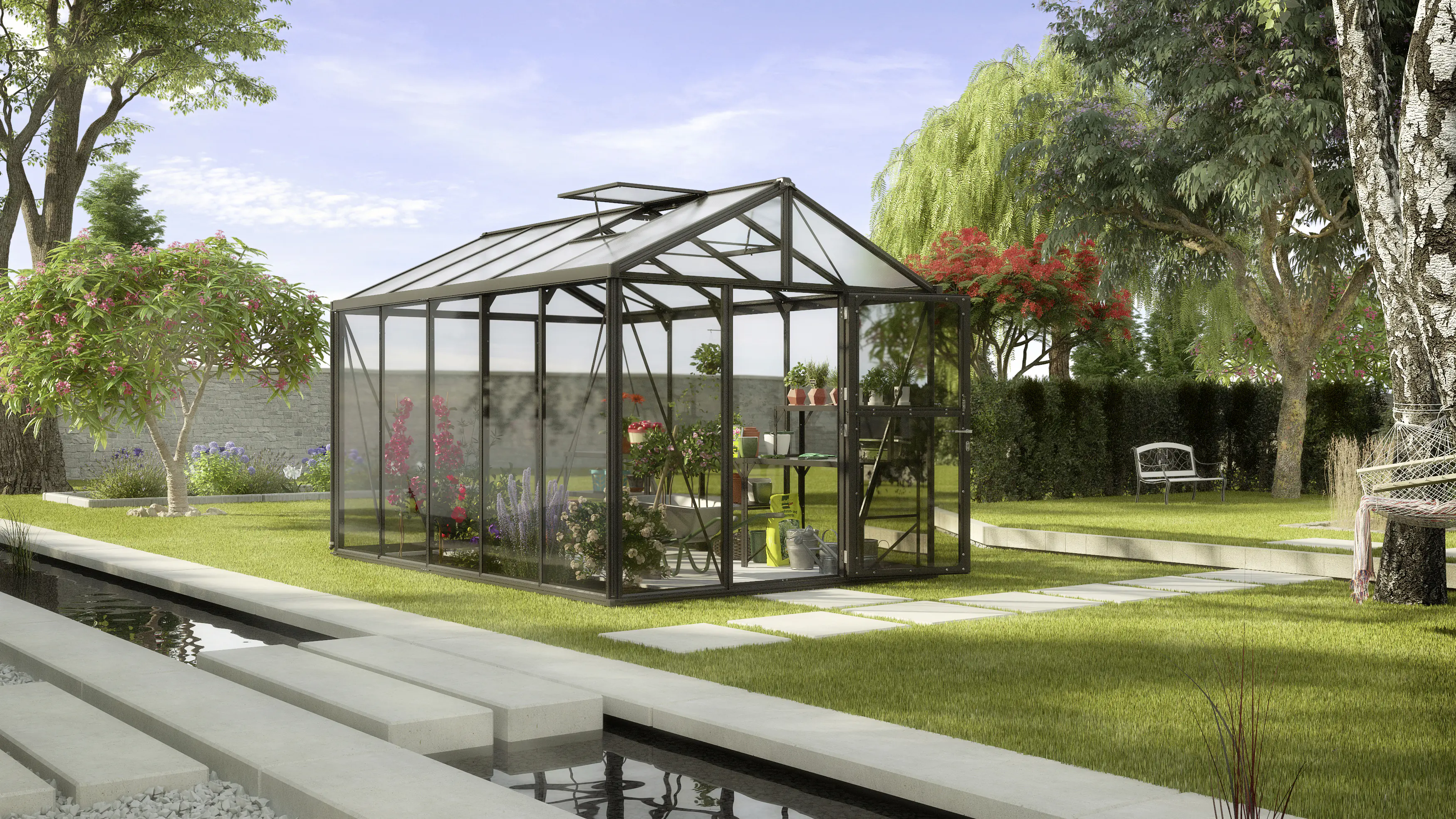 Vitavia Gewächshaus Zeus 10000 ESG 3 mm 266 x 399 cm