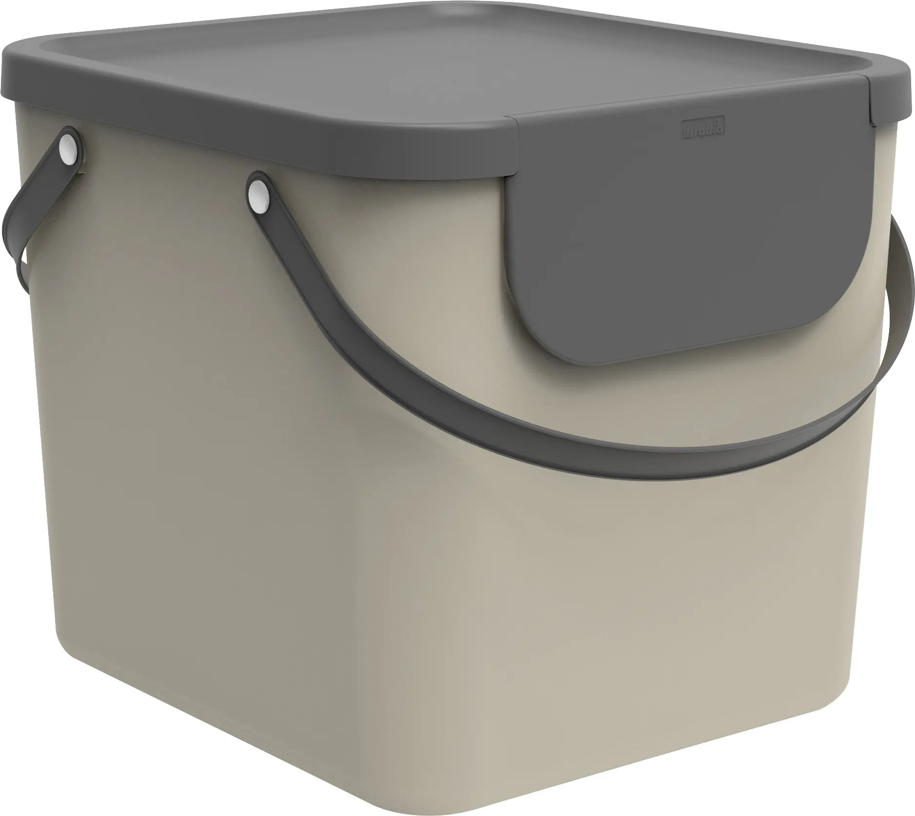 Rotho Mülltrennungssystem Albula 40 L cappuccino Recyclingbehälter