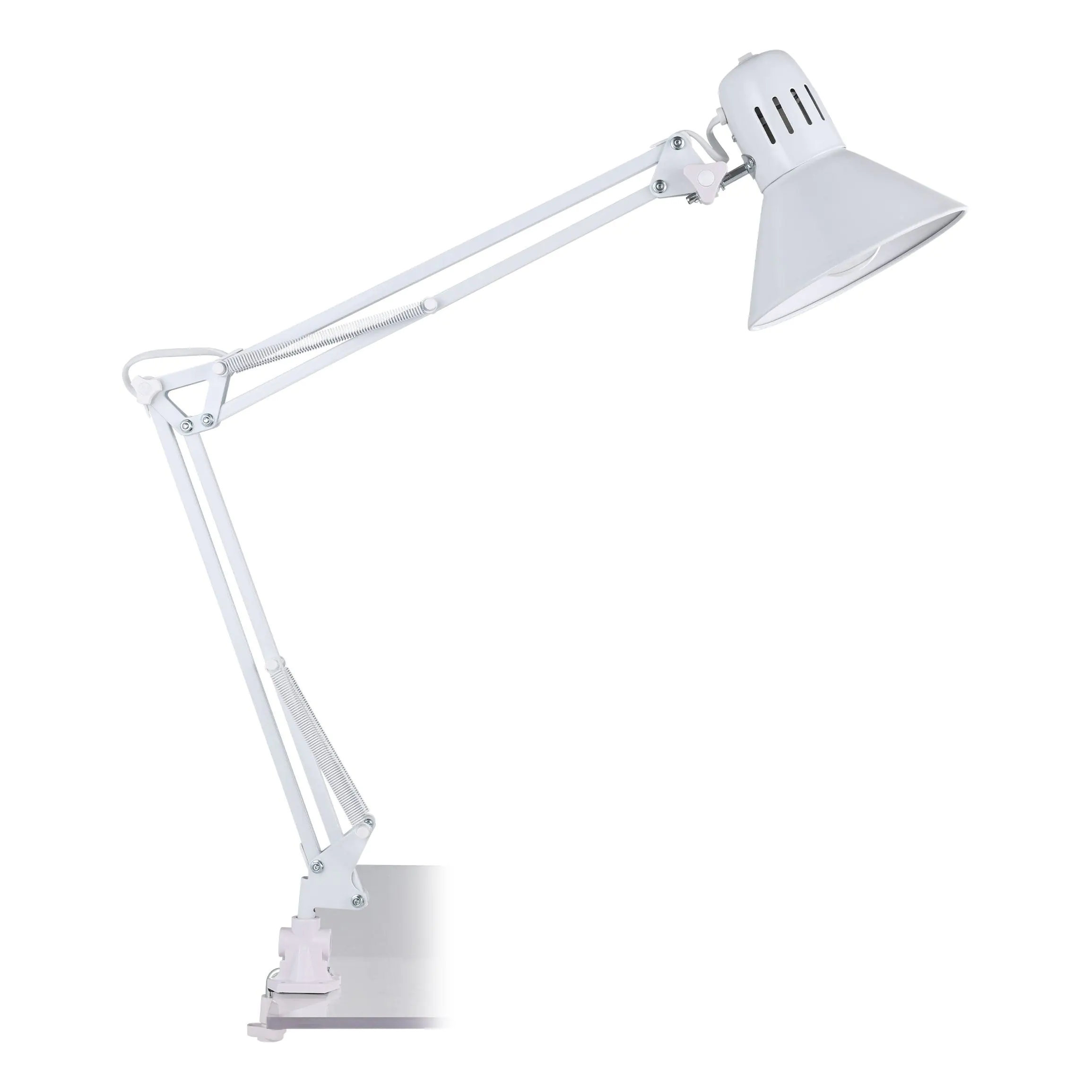 Eglo Klemm-Tischleuchte Firmo weiß glänzend 73 cm E27