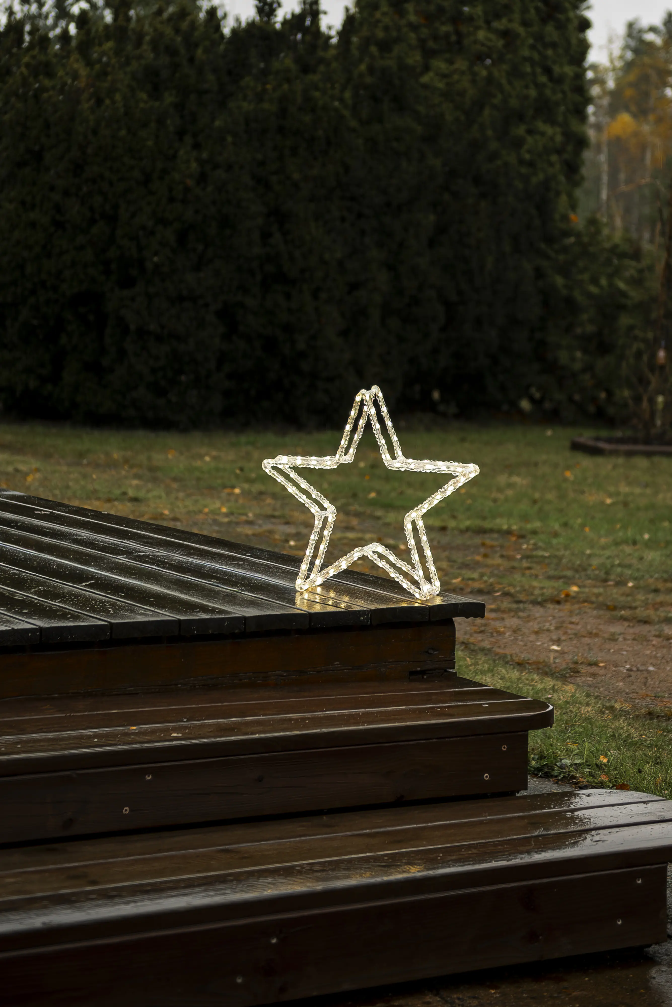 Konstsmide LED Weihnachtsdeko doppelte Weihnachtssterne 102 Dioden 40 cm warmweiß
