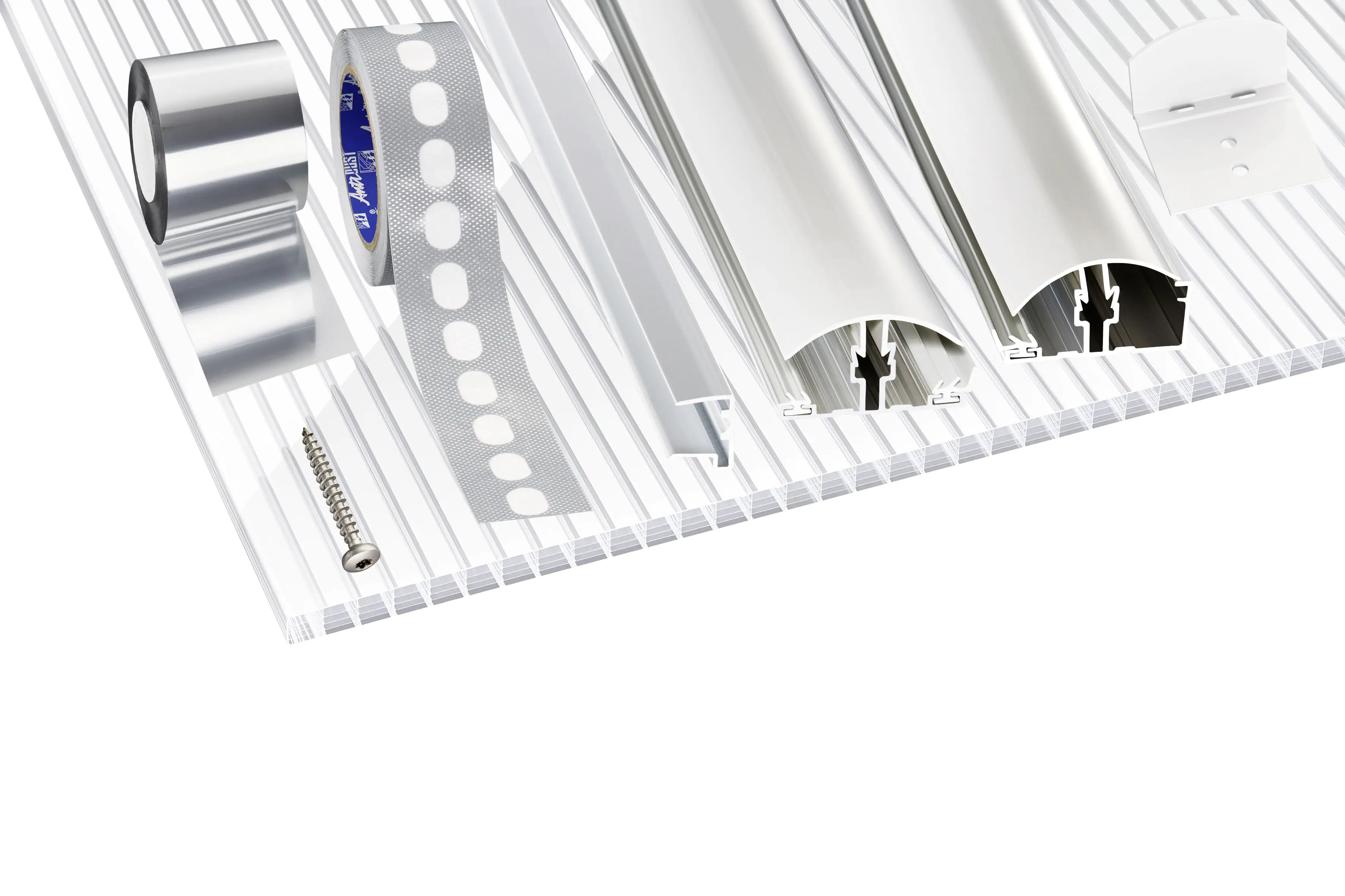 Gutta Doppelstegplatte-Set Zebraplatte für 16 m2 weiß