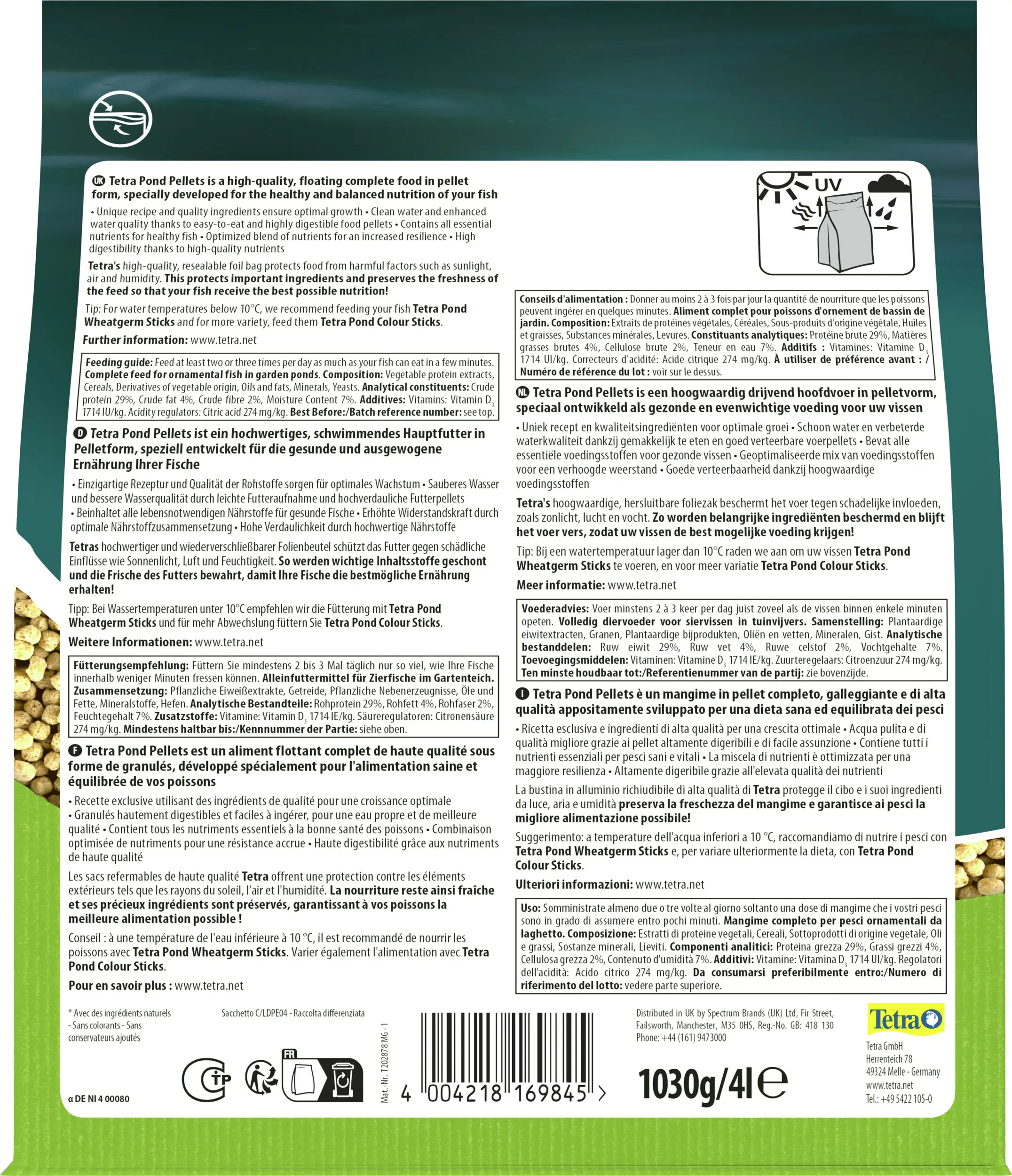 Tetra Teichfutter Pond Pellets 4 l