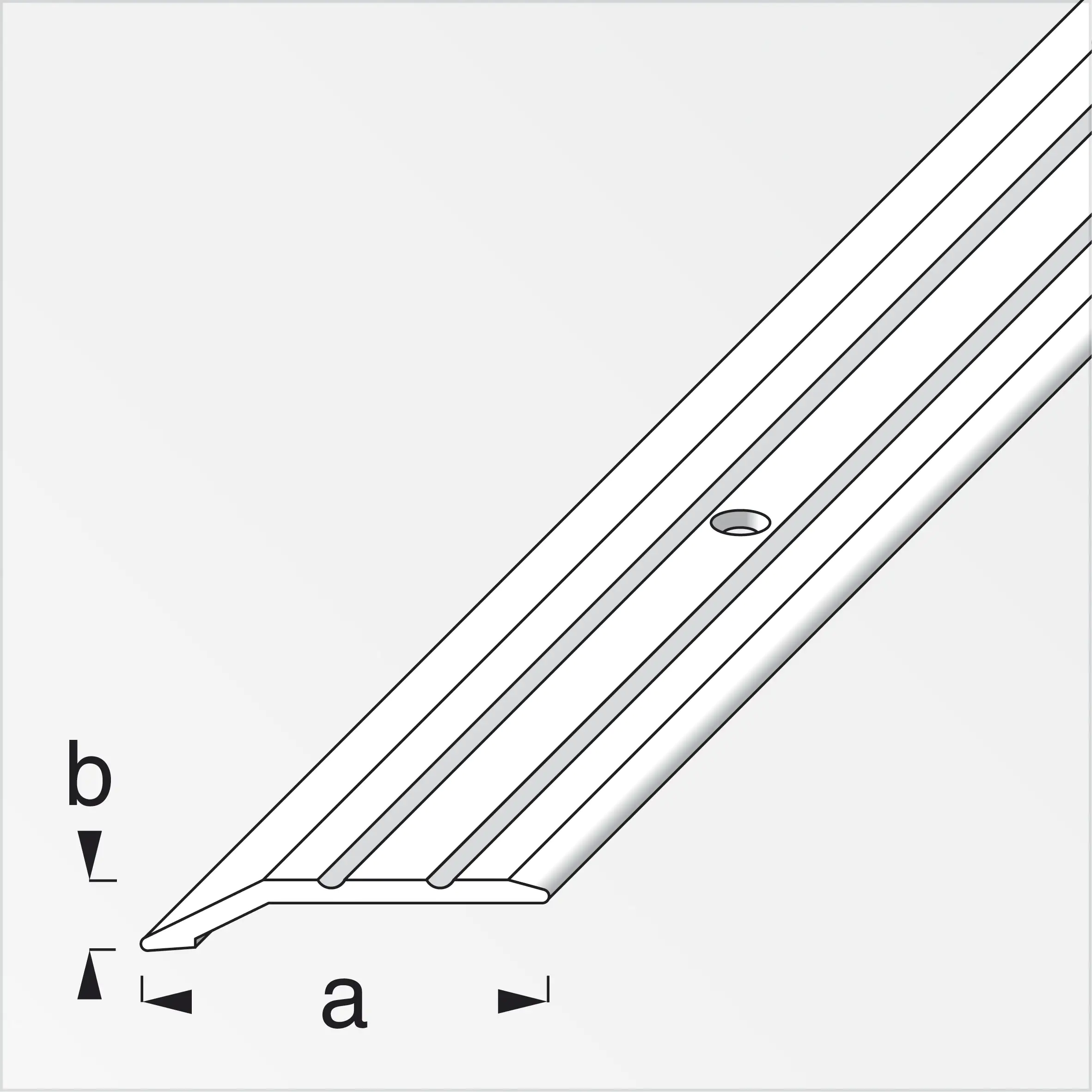 alfer Flachabschlussprofil 1 m, 30 x 5 mm Aluminium eloxiert bronze