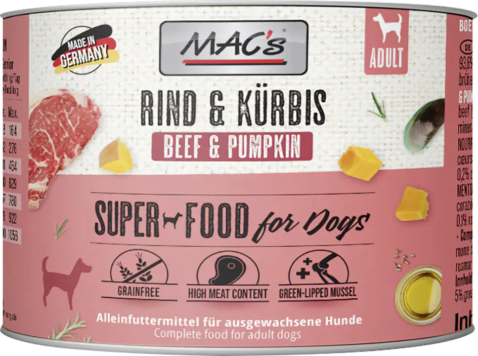 Macs Dog Hundenassfutter Adult getreidefrei 200 g Rind