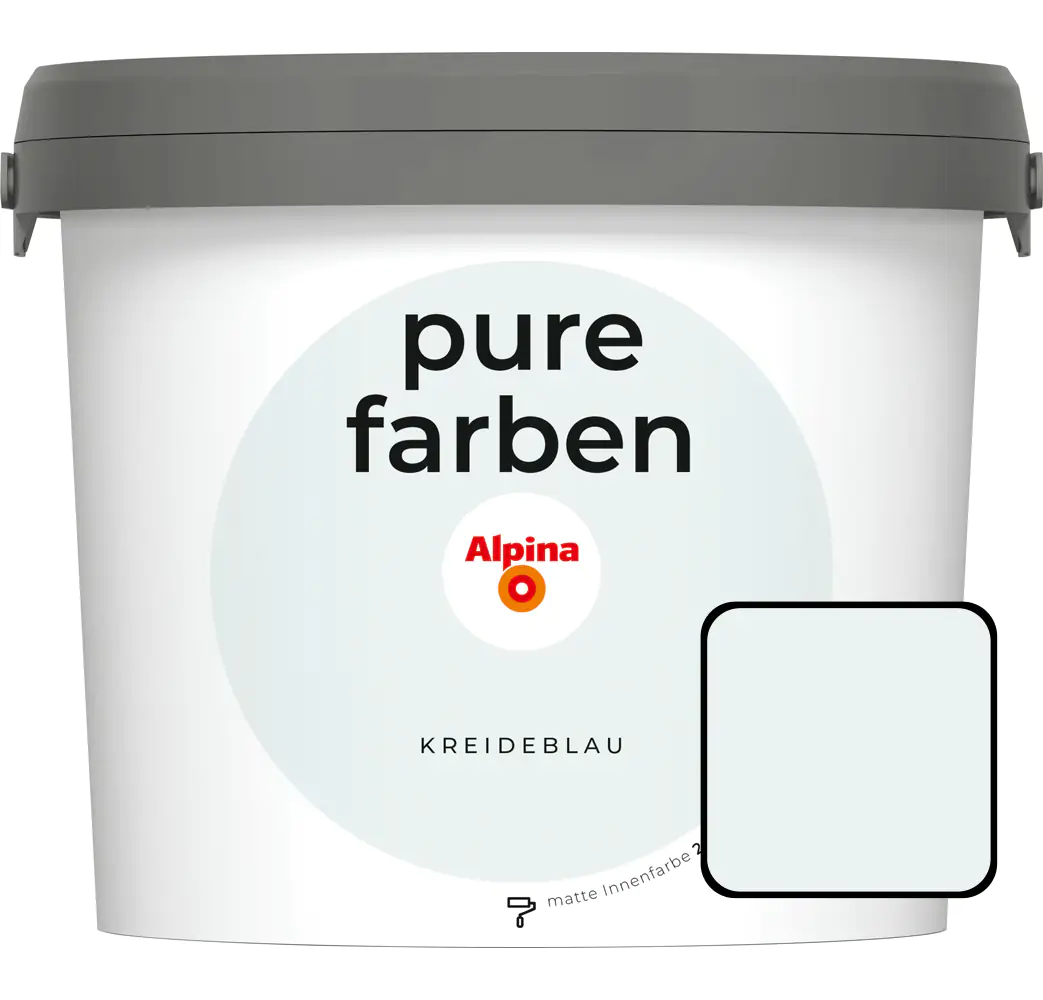 Alpina Pure Farben Wandfarbe kreideblau 2,5 L