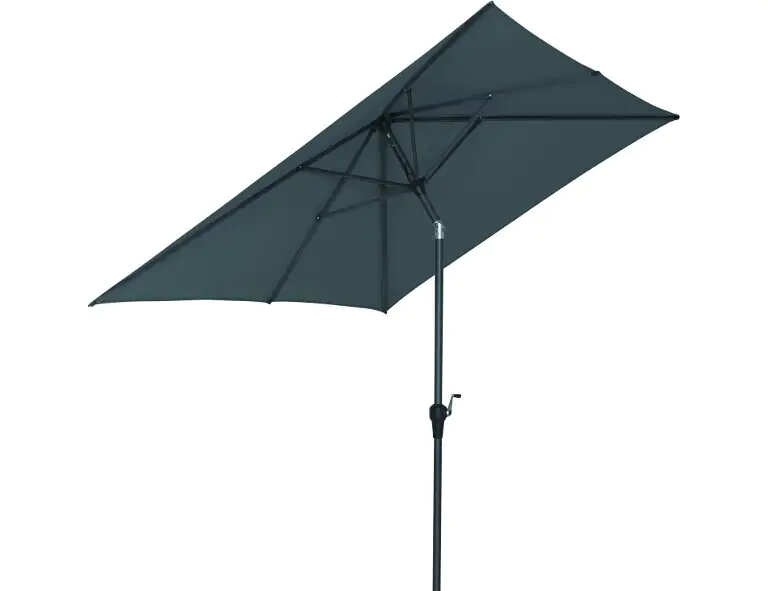 Siena Garden Mittelstockschirm Avio anthrazit 250 x 200 cm