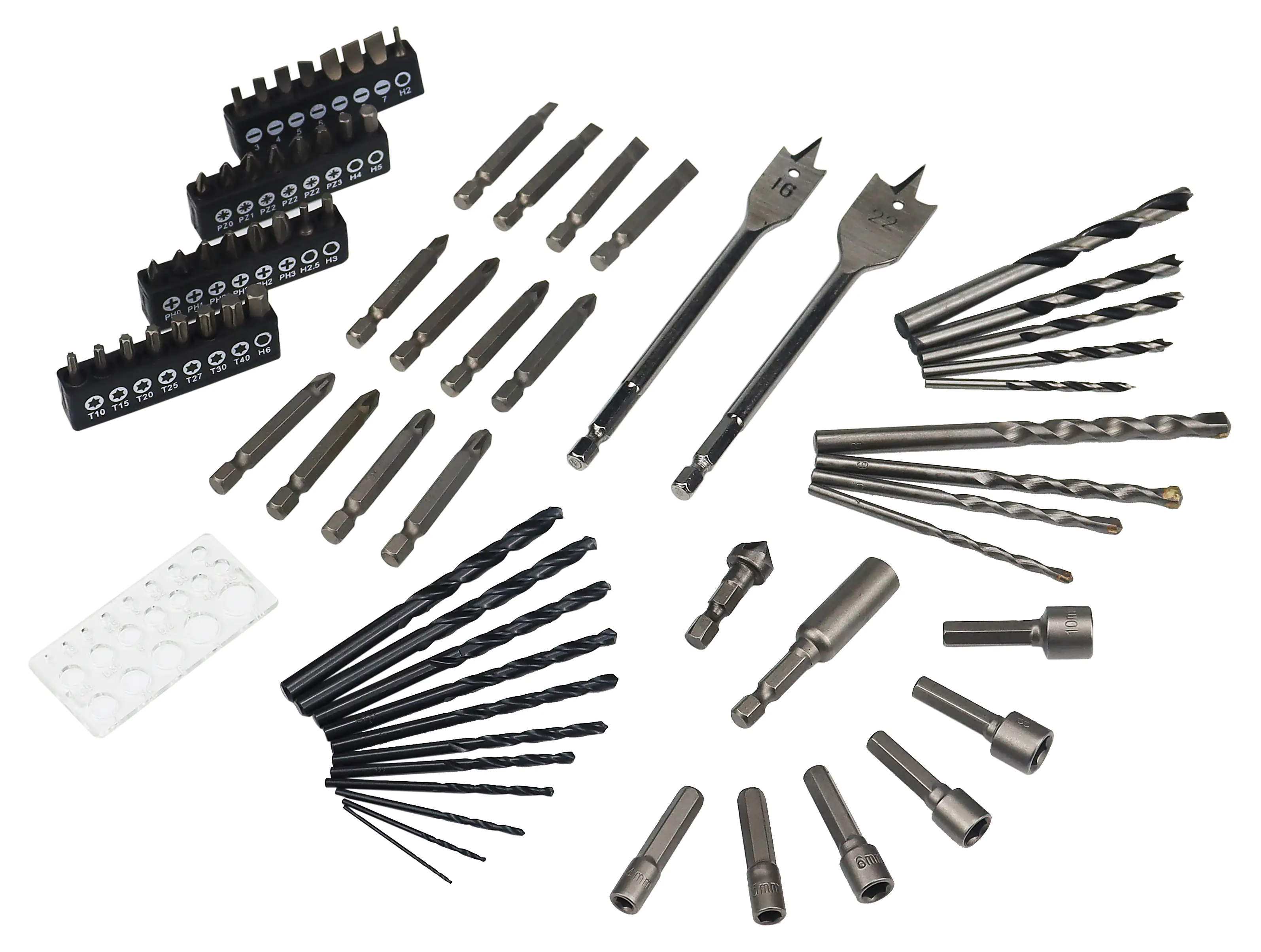 TrendLine Bohrer-Bit-Set im Kunststoffkoffer 75-teilig