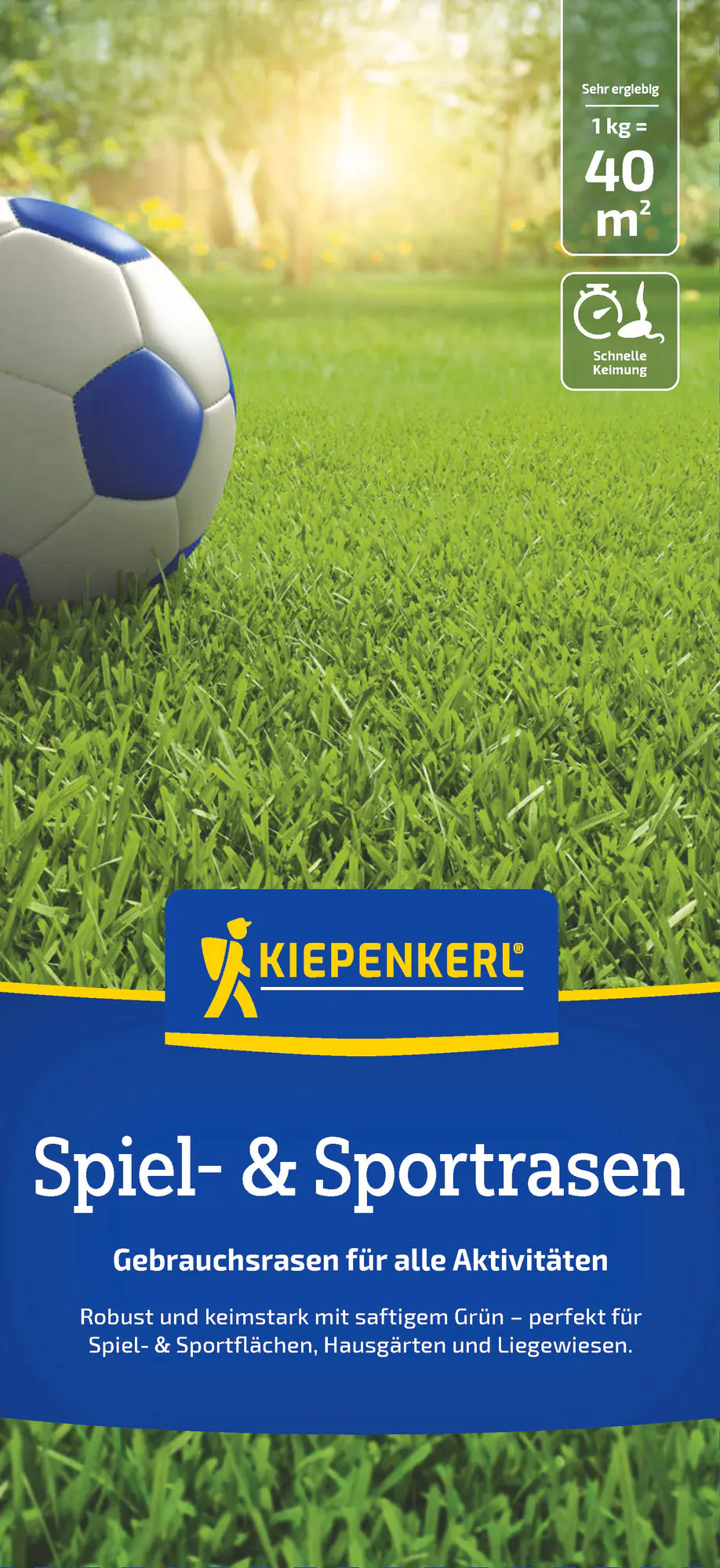 Kiepenkerl Saatgut Spiel- und Sportrasen 1 kg für ca. 40 m²