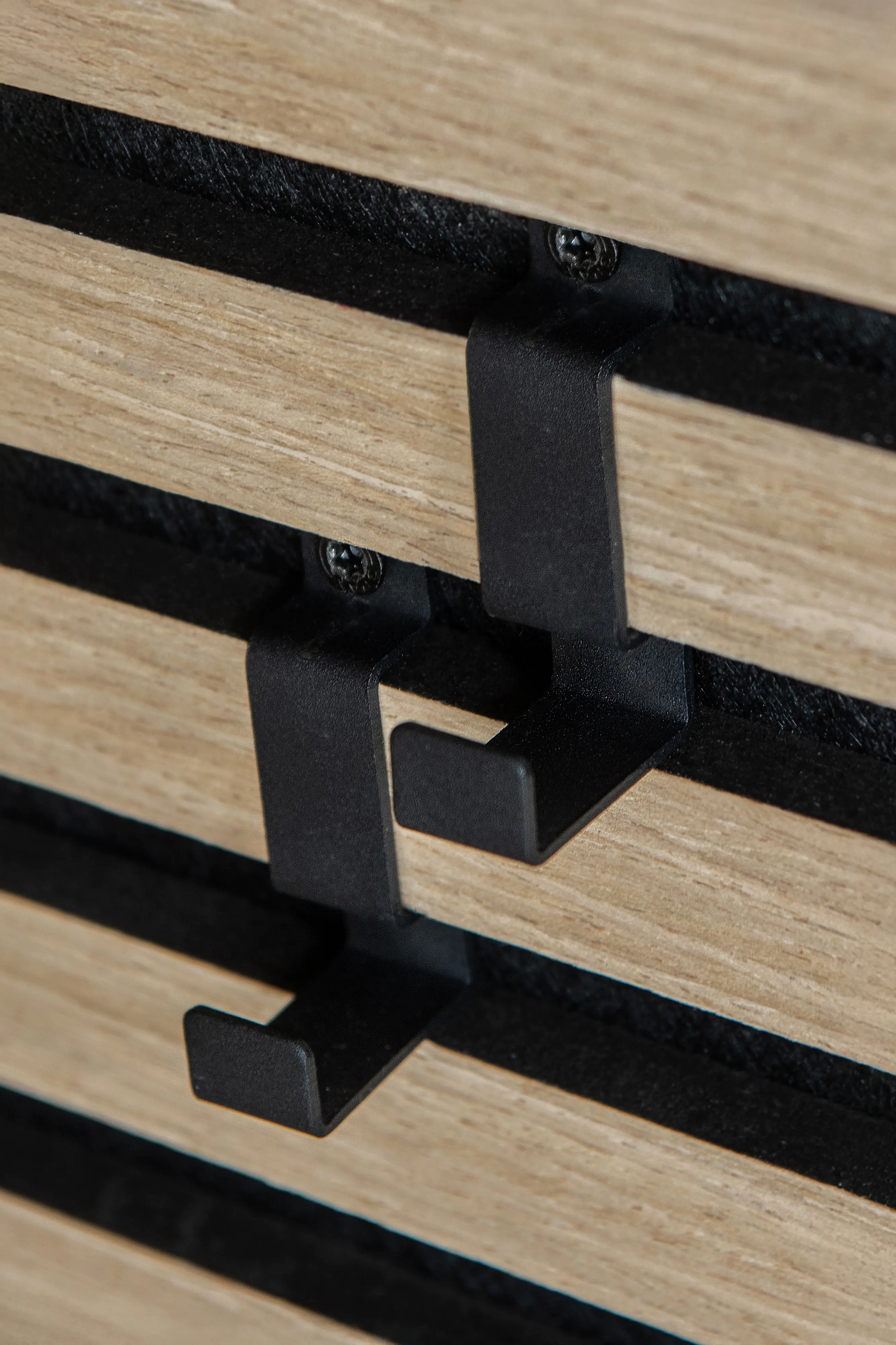 Neuhofer Haken für Akustikpaneele 5 x 1 x 2 cm schwarz 2 Stück