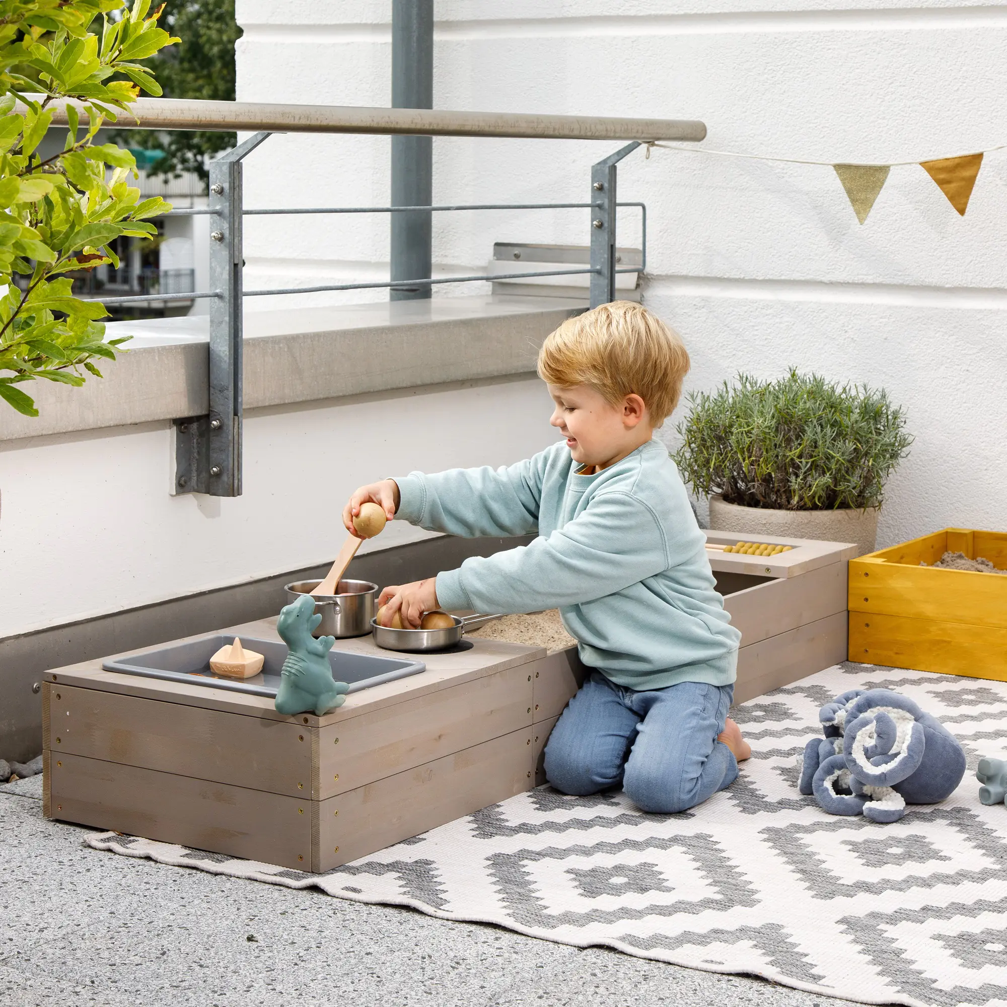 Muddy Buddy Sandkasten Flexy Style 150 x 90 x 20 cm / 2x (150 x 45 x 20) cm