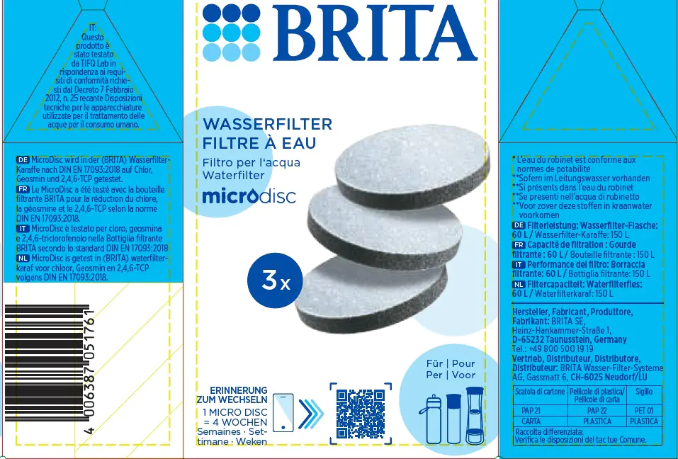 Brita Filterkartuschen Micro Disc Pack 3 3er Pack