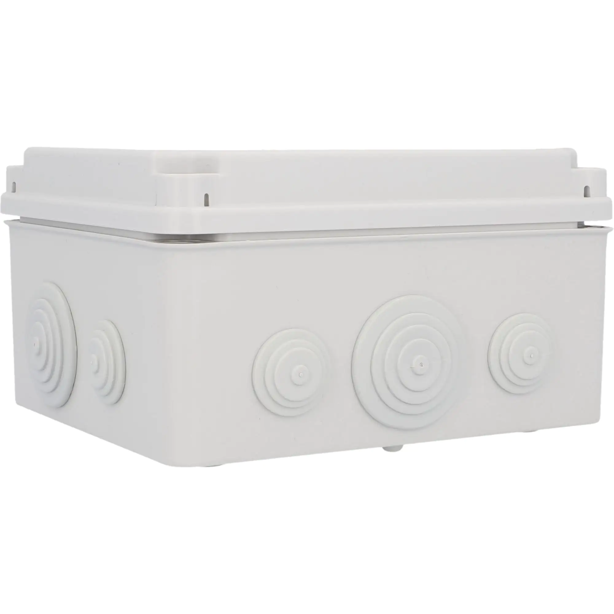 Aufputz- Abzweigdose IP65, mit Schraubdeckel, 165 x 105 x 190 mm, grau