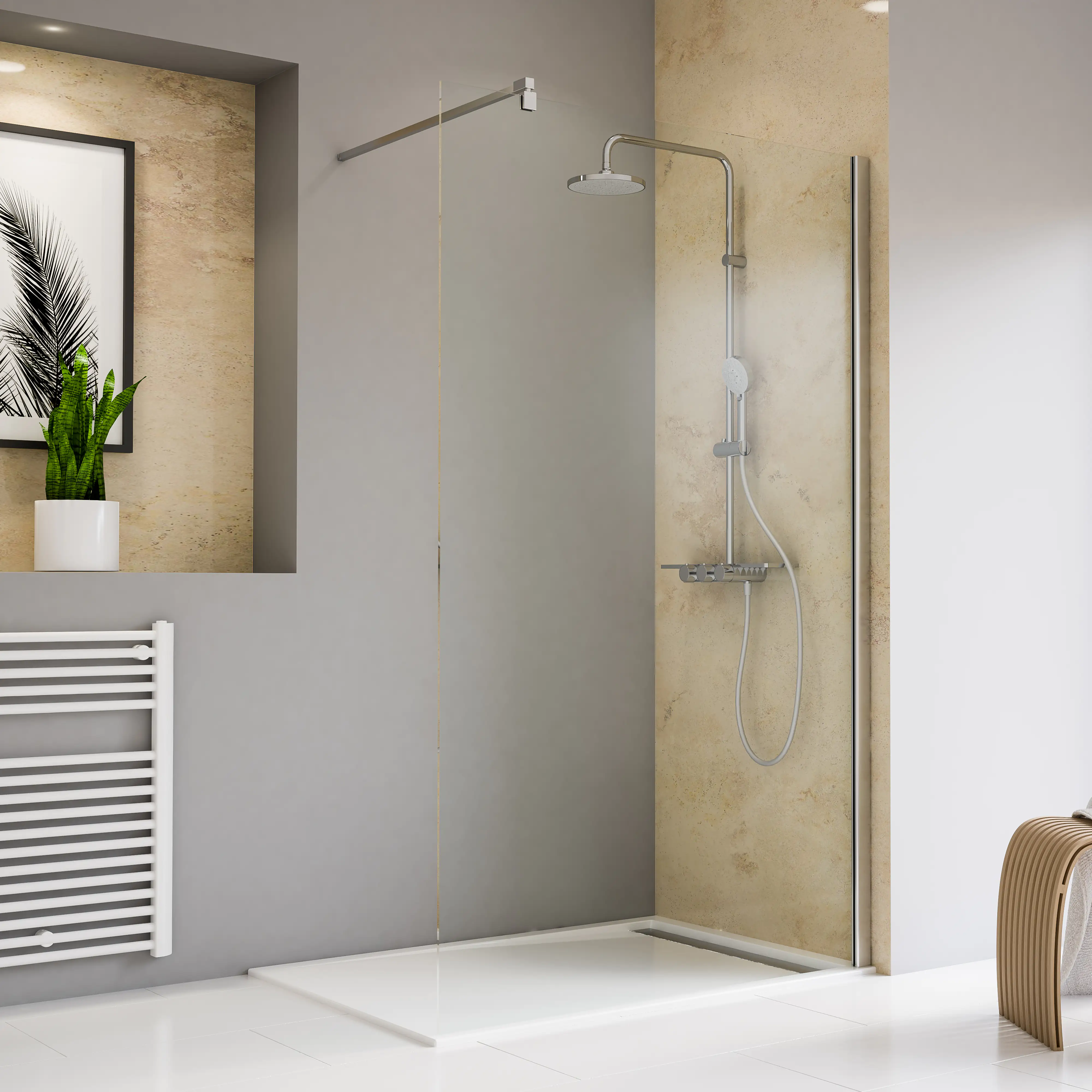 Schulte Duschwand Toura Walk In 90 x 200 cm