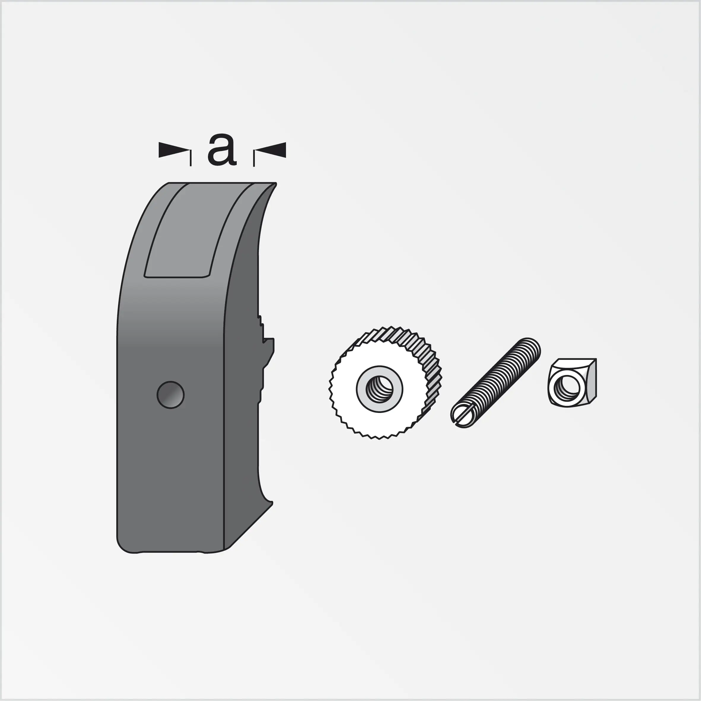 coaxis®-Haken-Verdrehschutz 12 mm 12 mm PVC (Kunststoff) glatt schwarz
