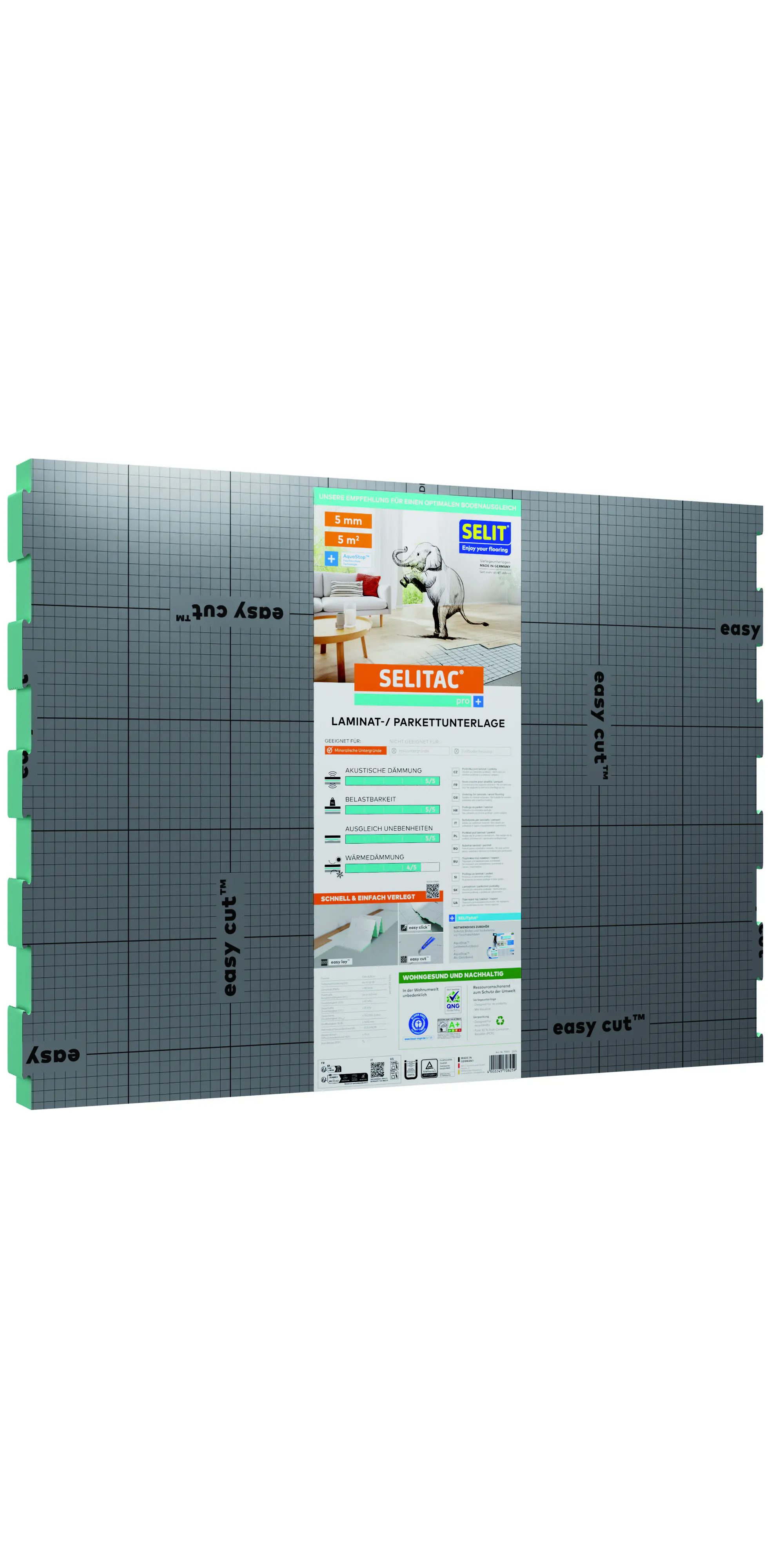 Selitac Trittschalldämmung Parkett- & Laminat 5 mm 5 m²